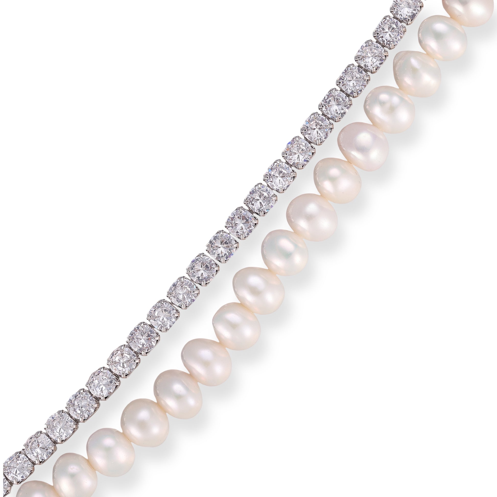Sunwina White Pearl Double Layer Bracelet