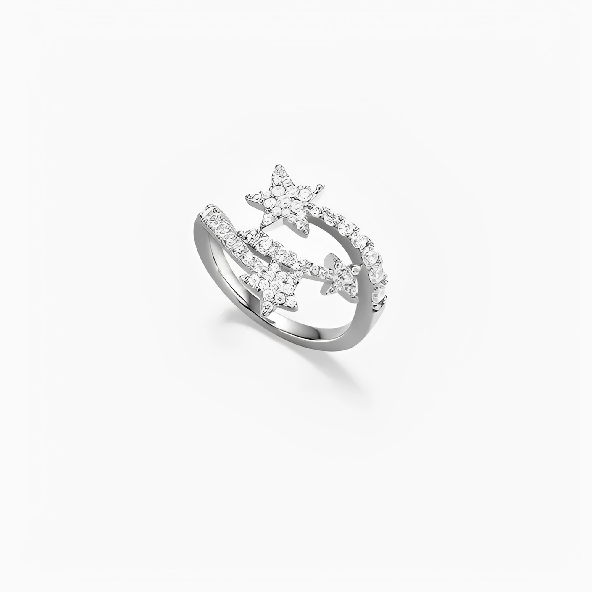 Superposé White Star Open Ring