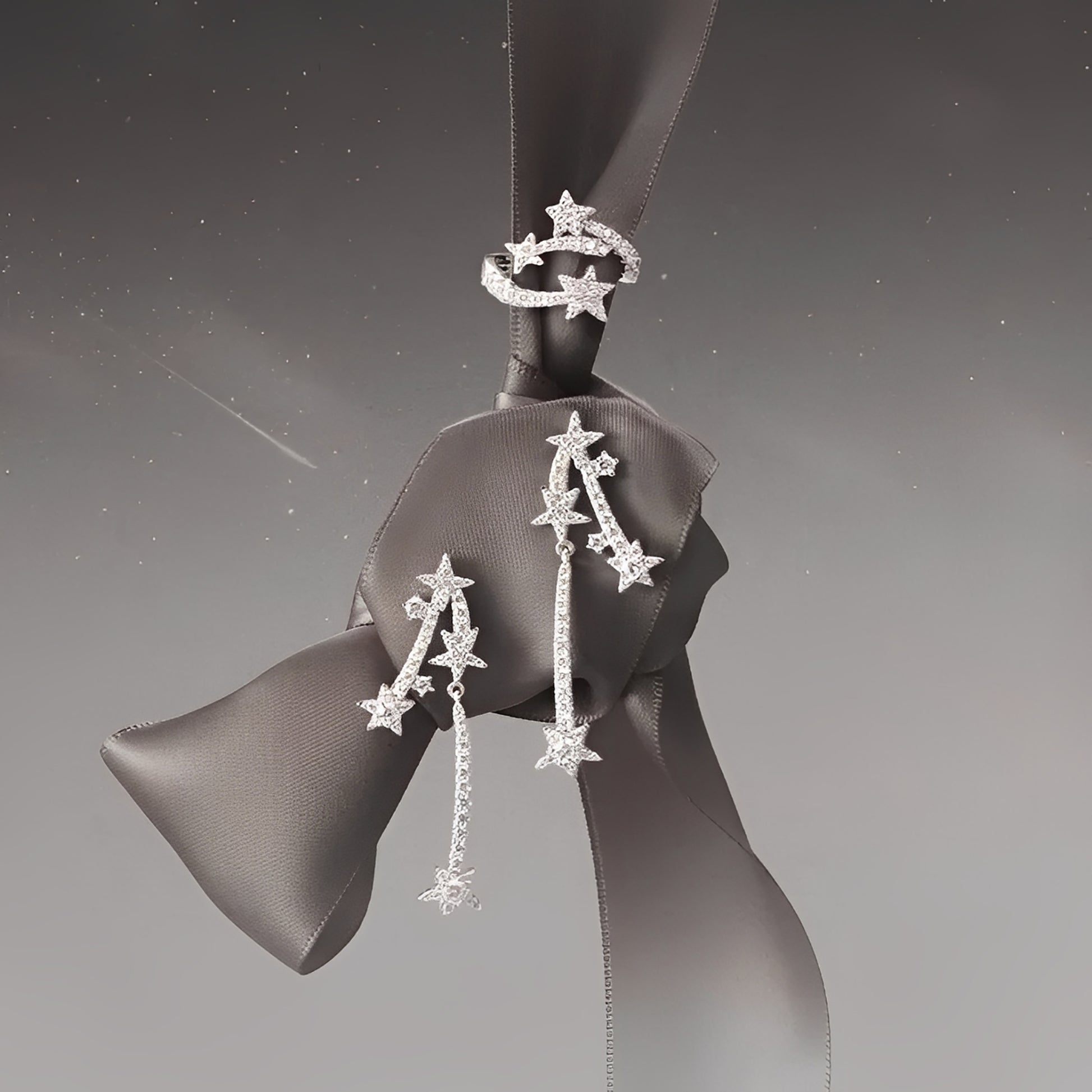 Superposé White Star Open Ring