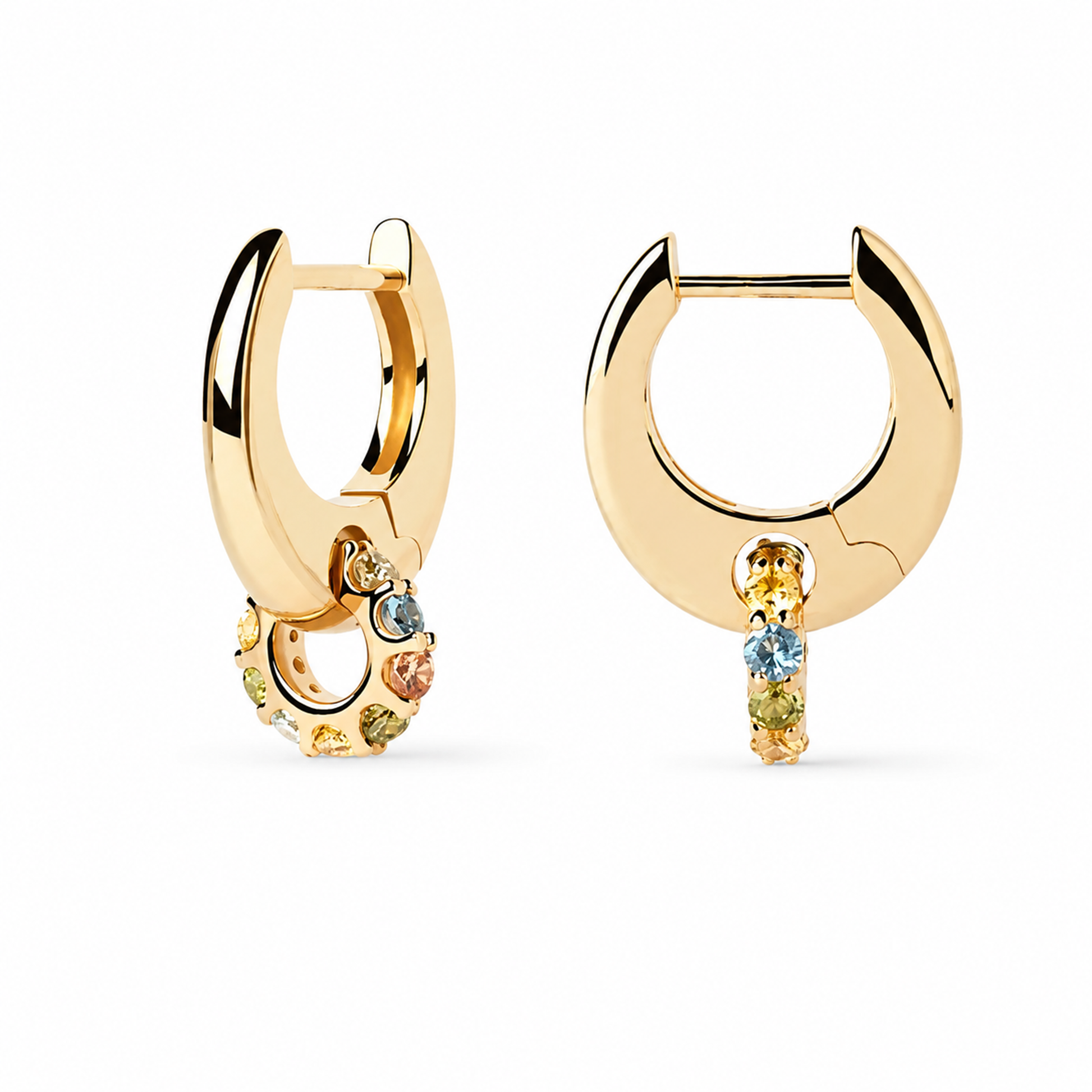 Swantje 18K Gold Double Ring Earrings