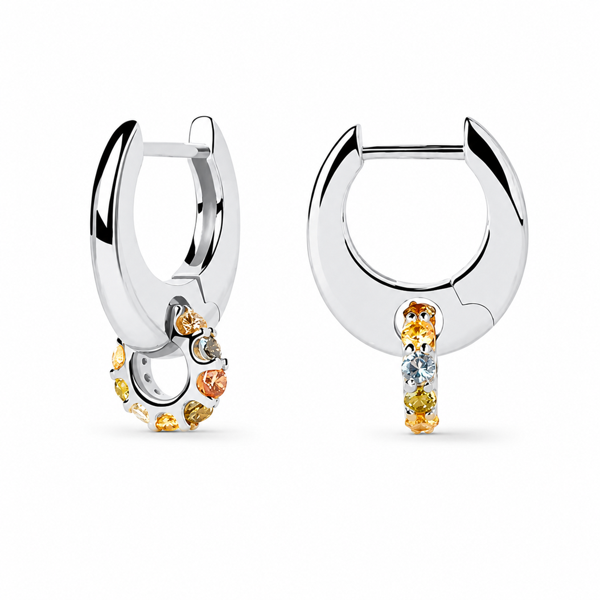 Swantje 18K Gold Double Ring Earrings