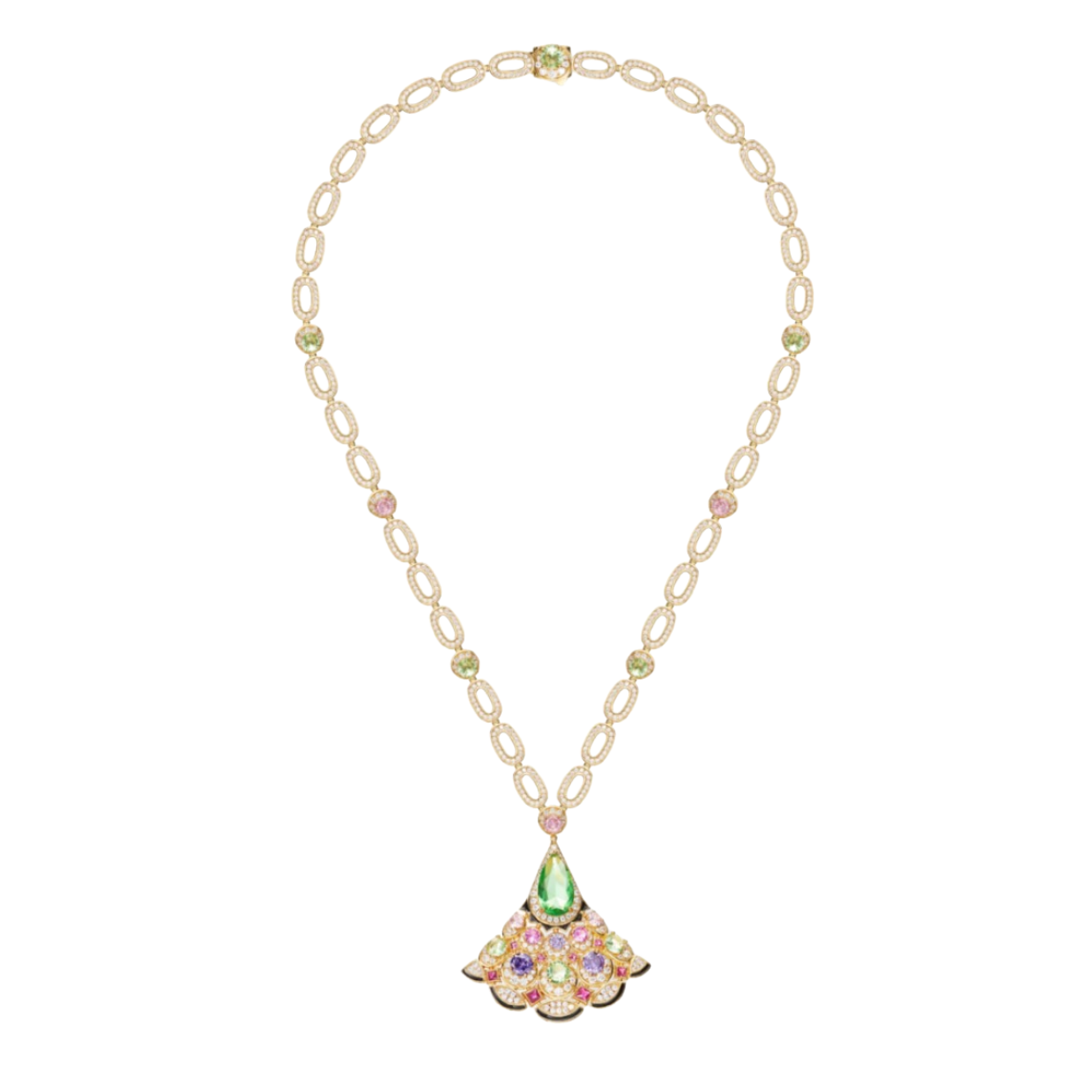 Tanja Multicolor Fan Necklace