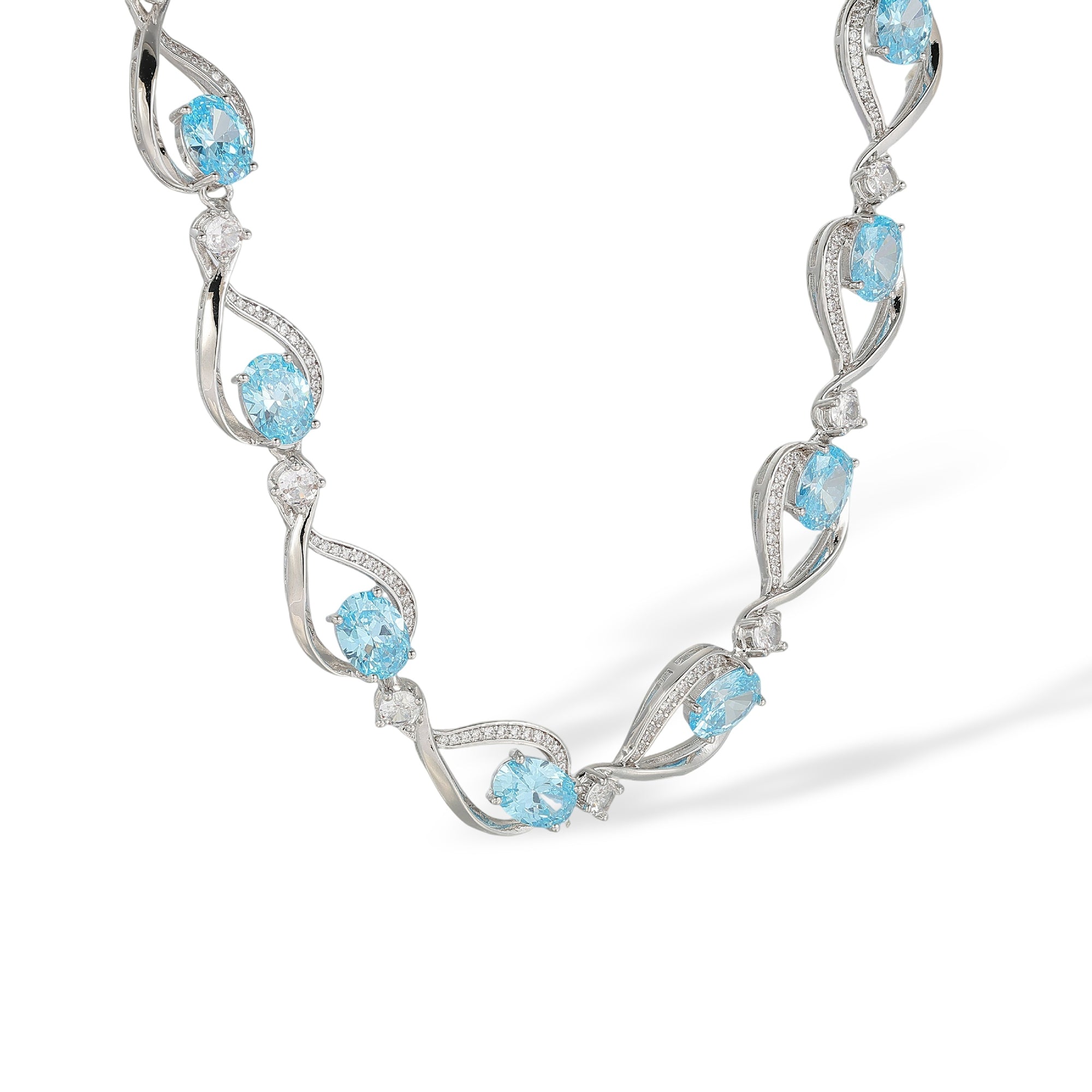 Teresa Blue Teardrop Necklace