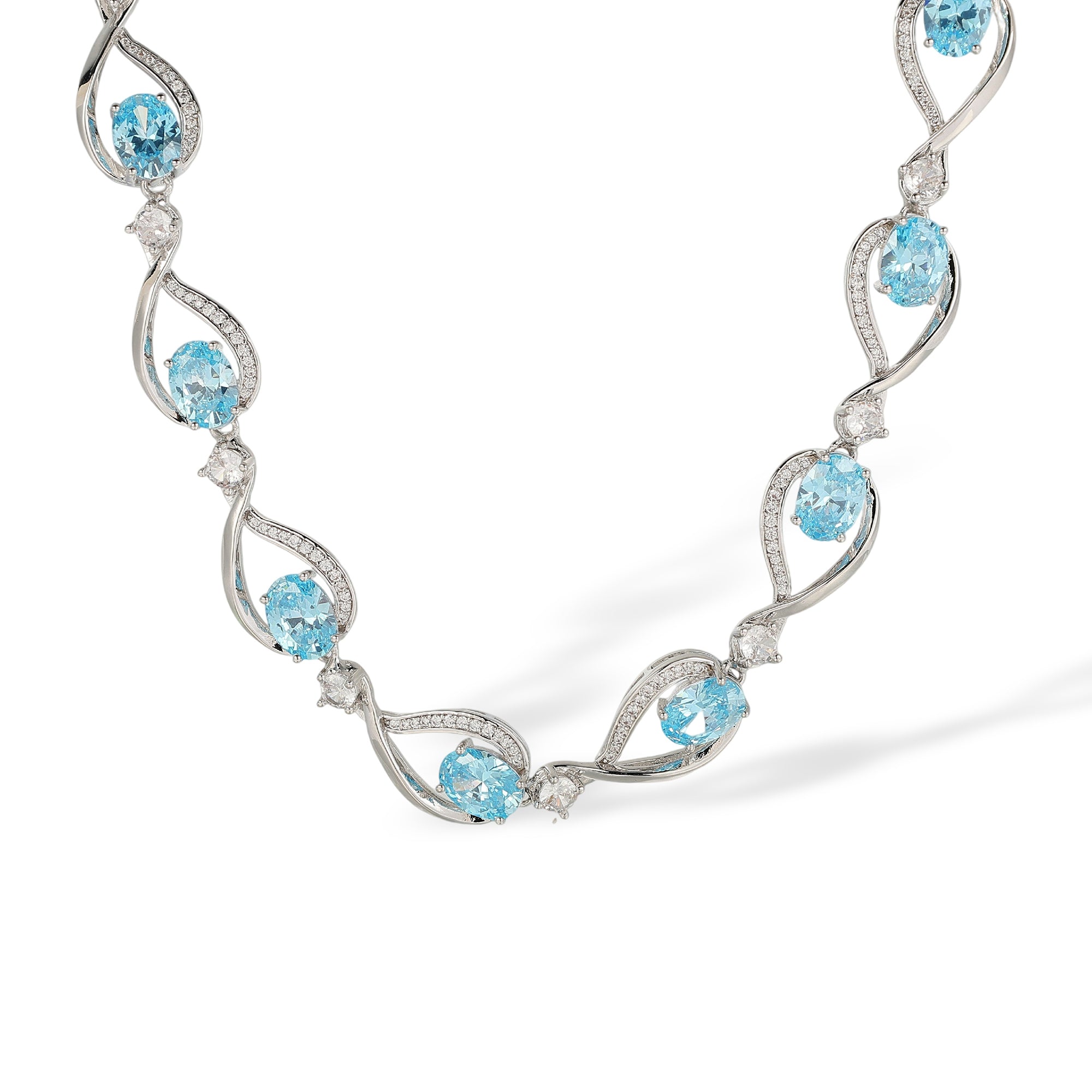 Teresa Blue Teardrop Necklace
