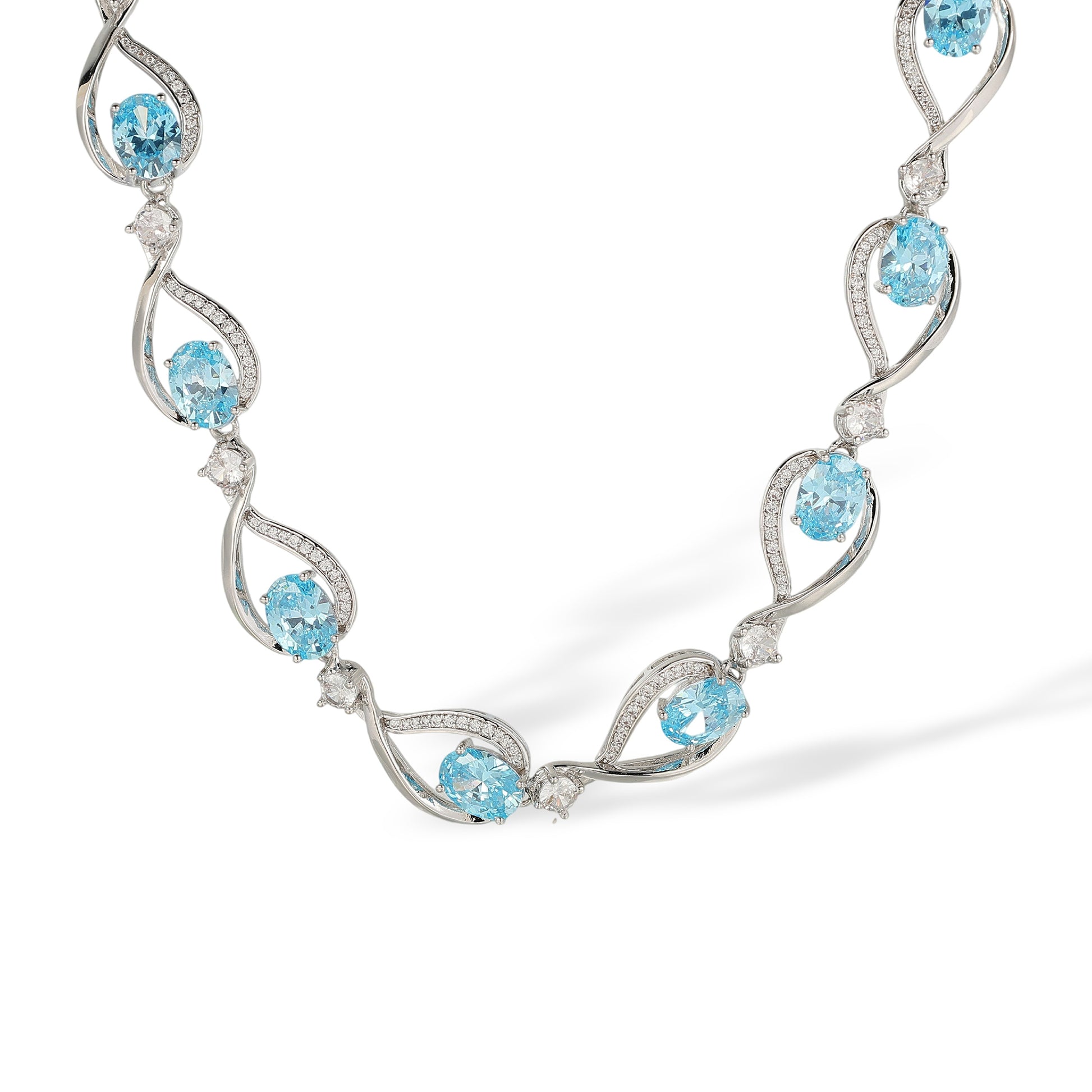 Teresa Blue Teardrop Necklace