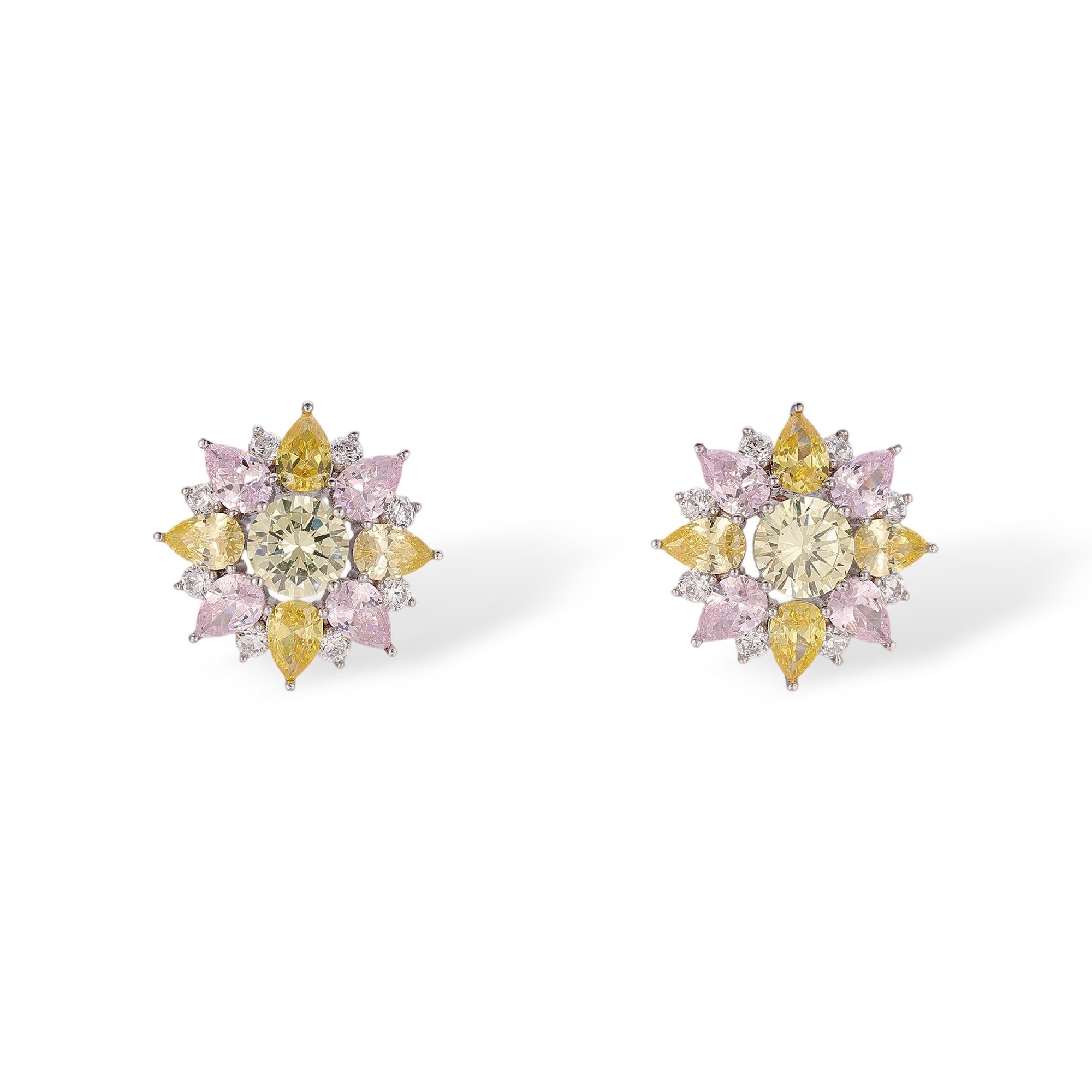 Traude Multicolor Floral Stud Earrings