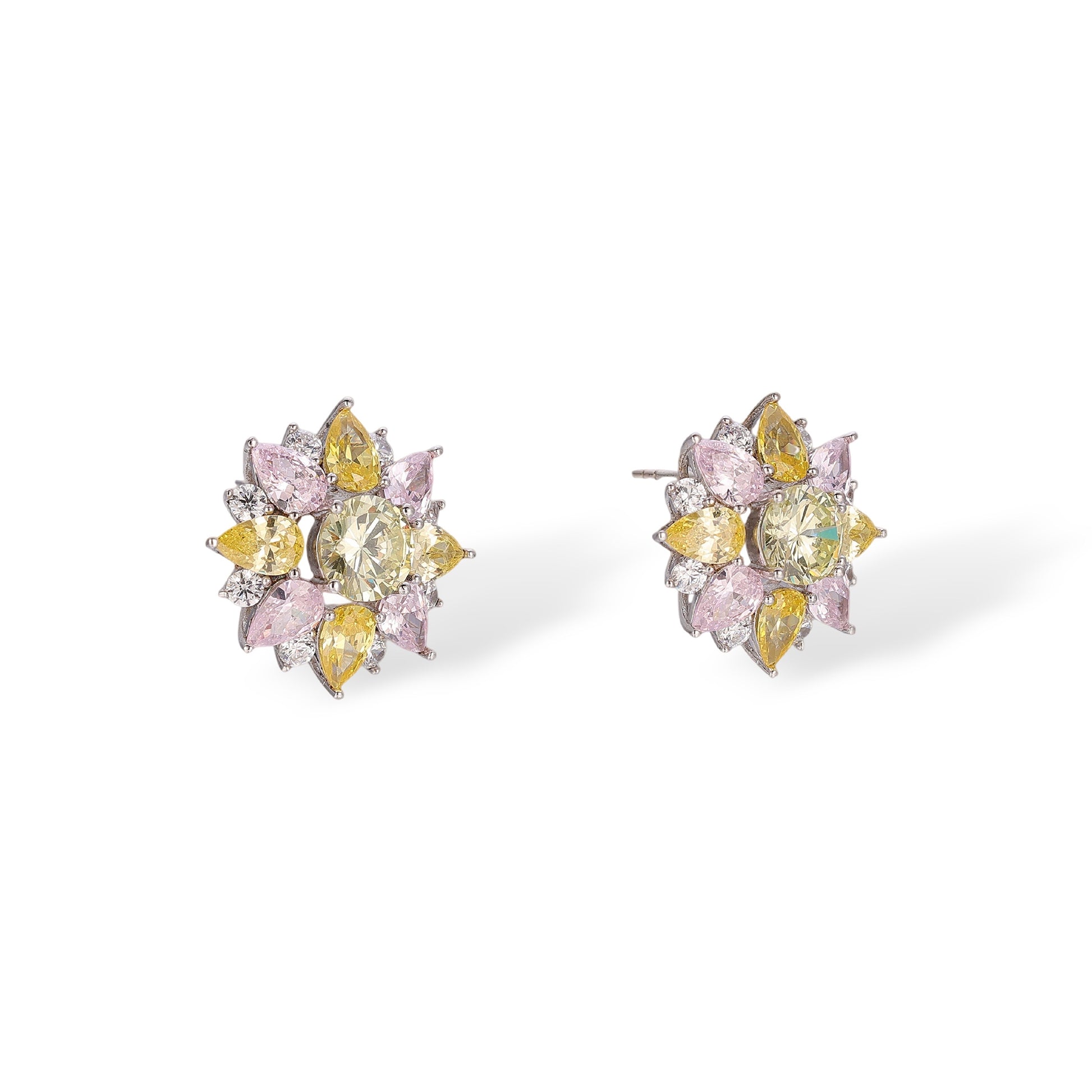 Traude Multicolor Floral Stud Earrings