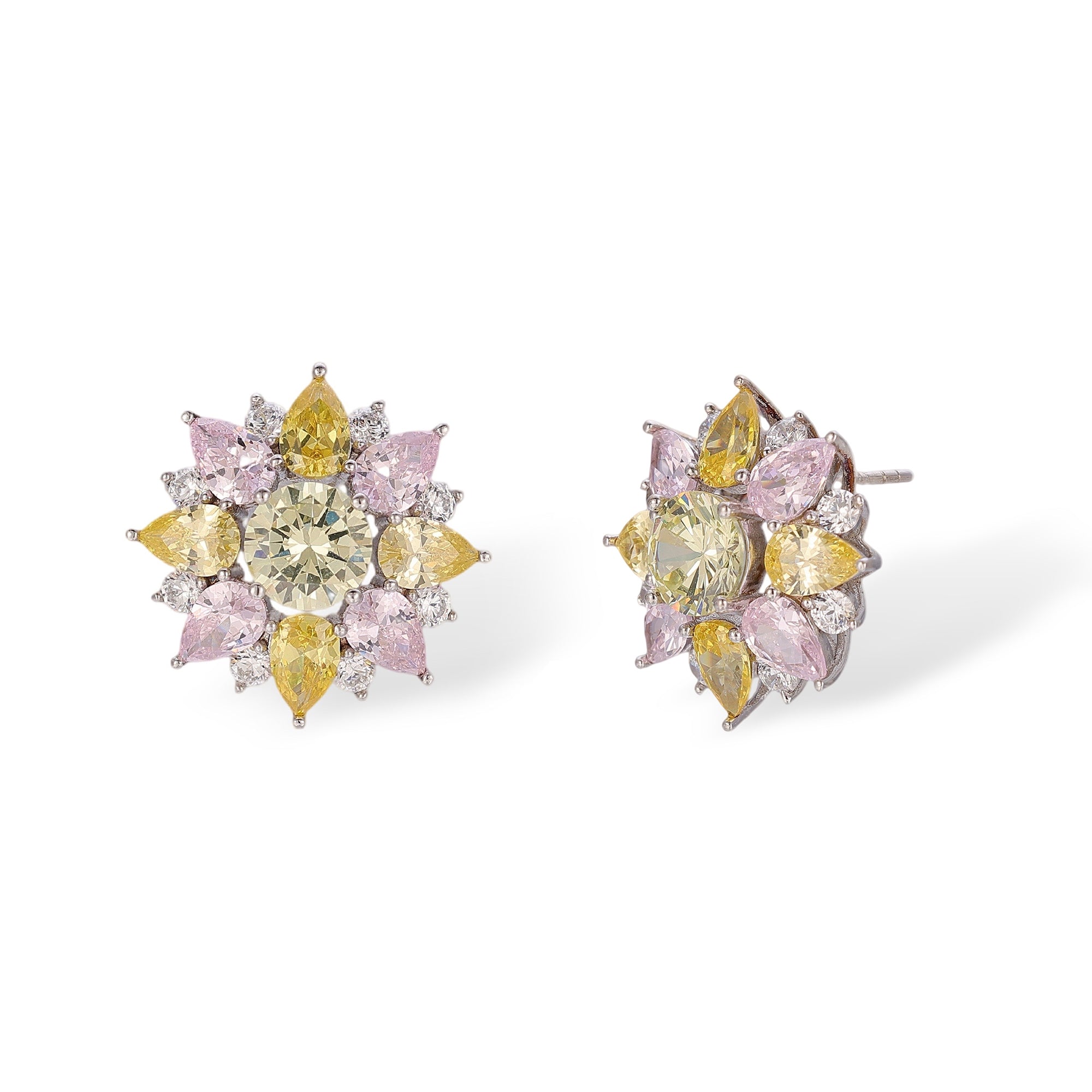 Traude Multicolor Floral Stud Earrings