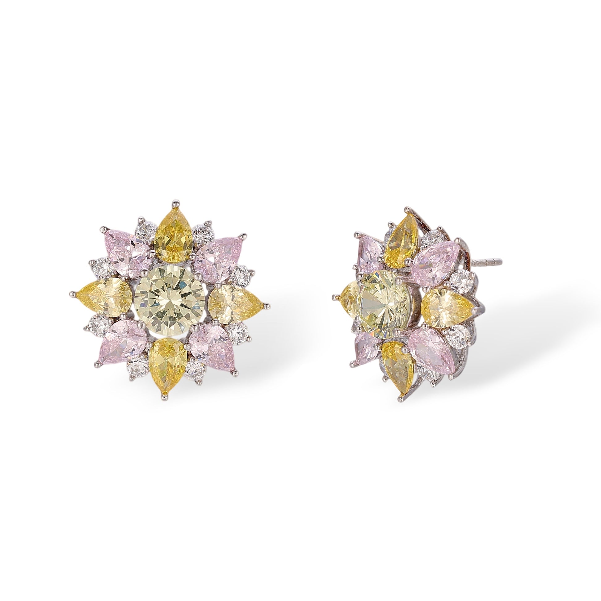 Traude Multicolor Floral Stud Earrings