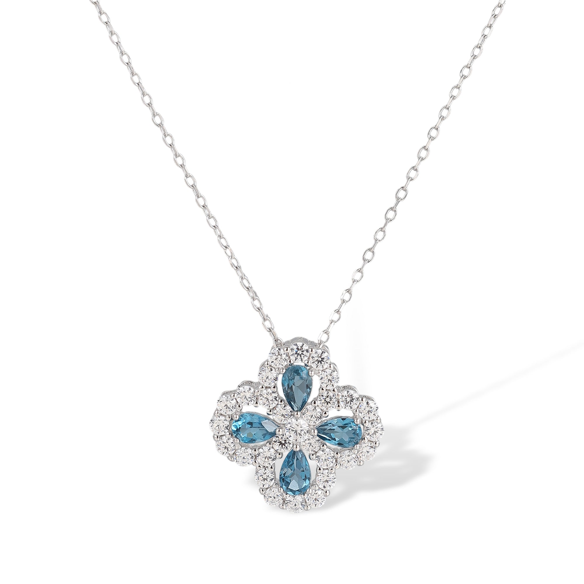 Trèfle Blue Topaz Necklace