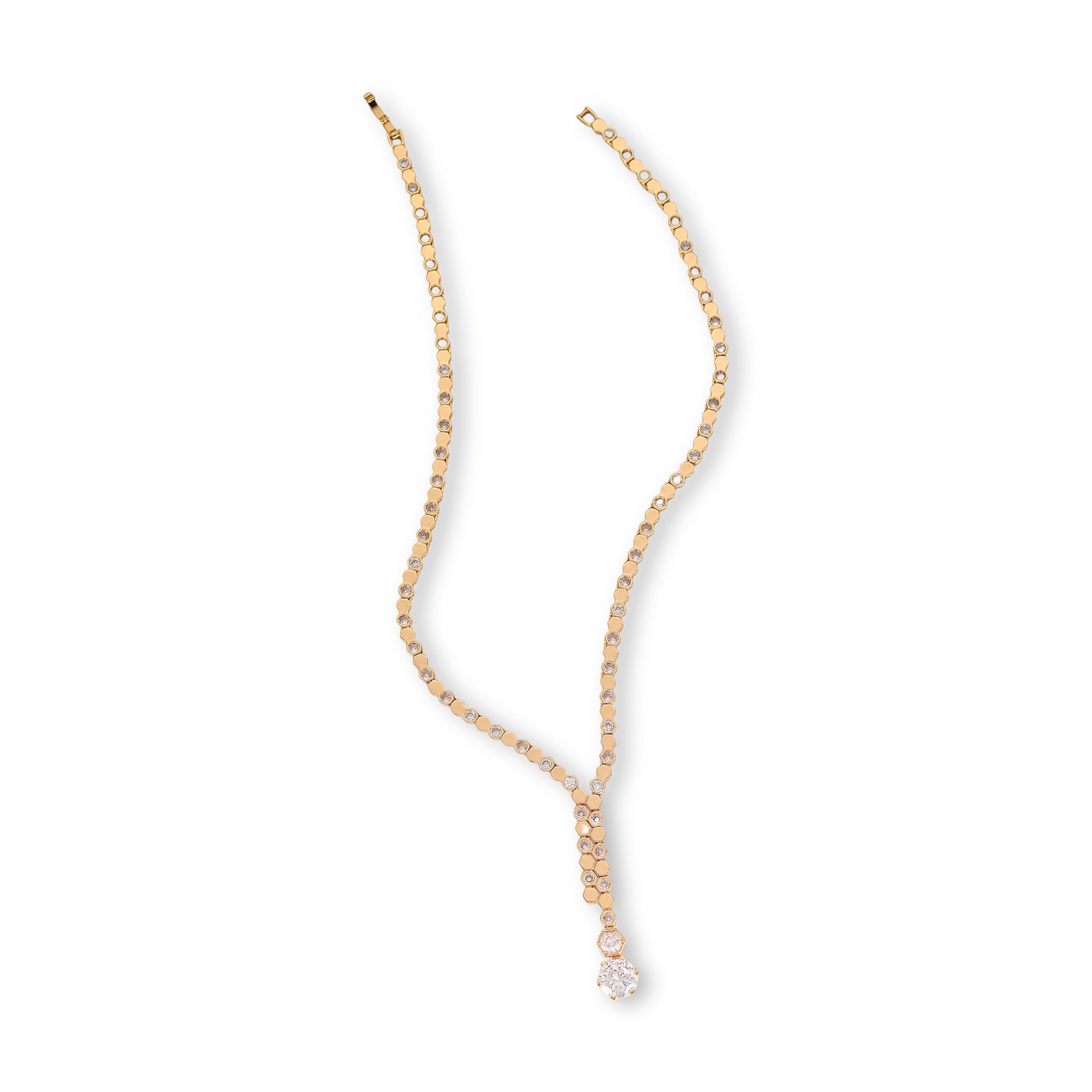 Trudi 14K Gold Hexagonal Necklace