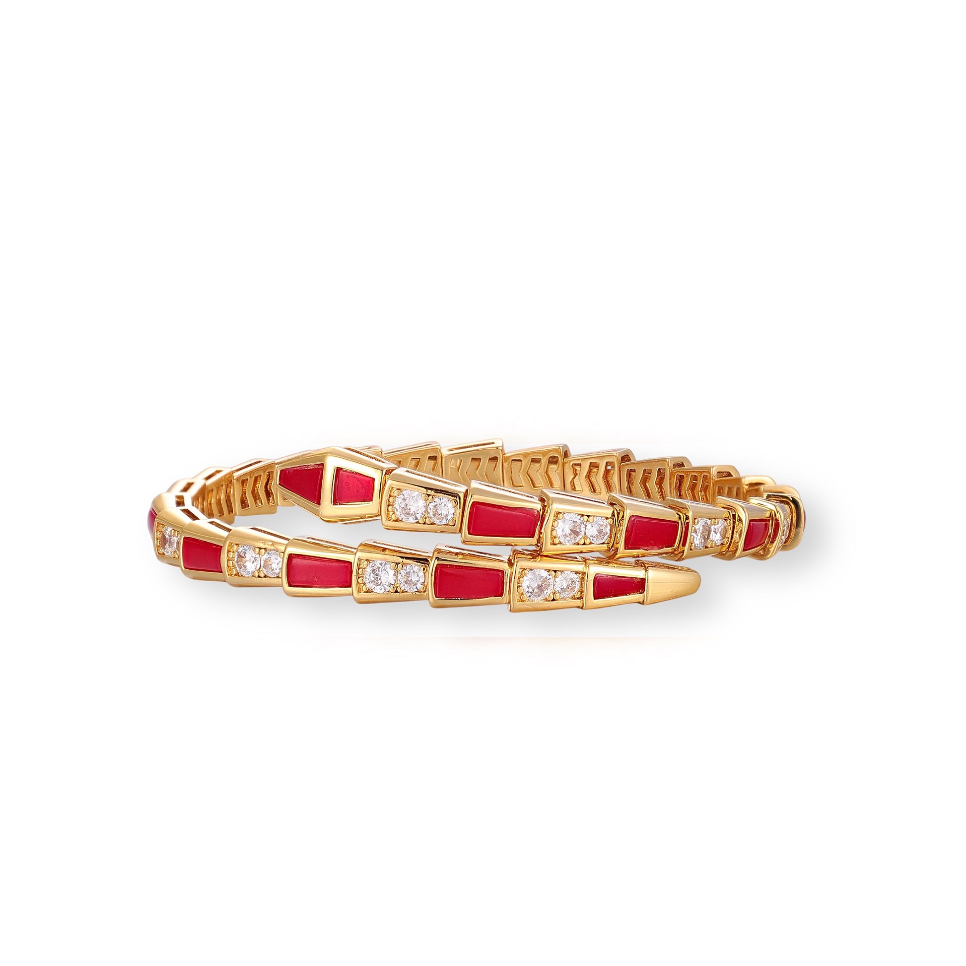 Udelgard 18K Gold Snake Bangle