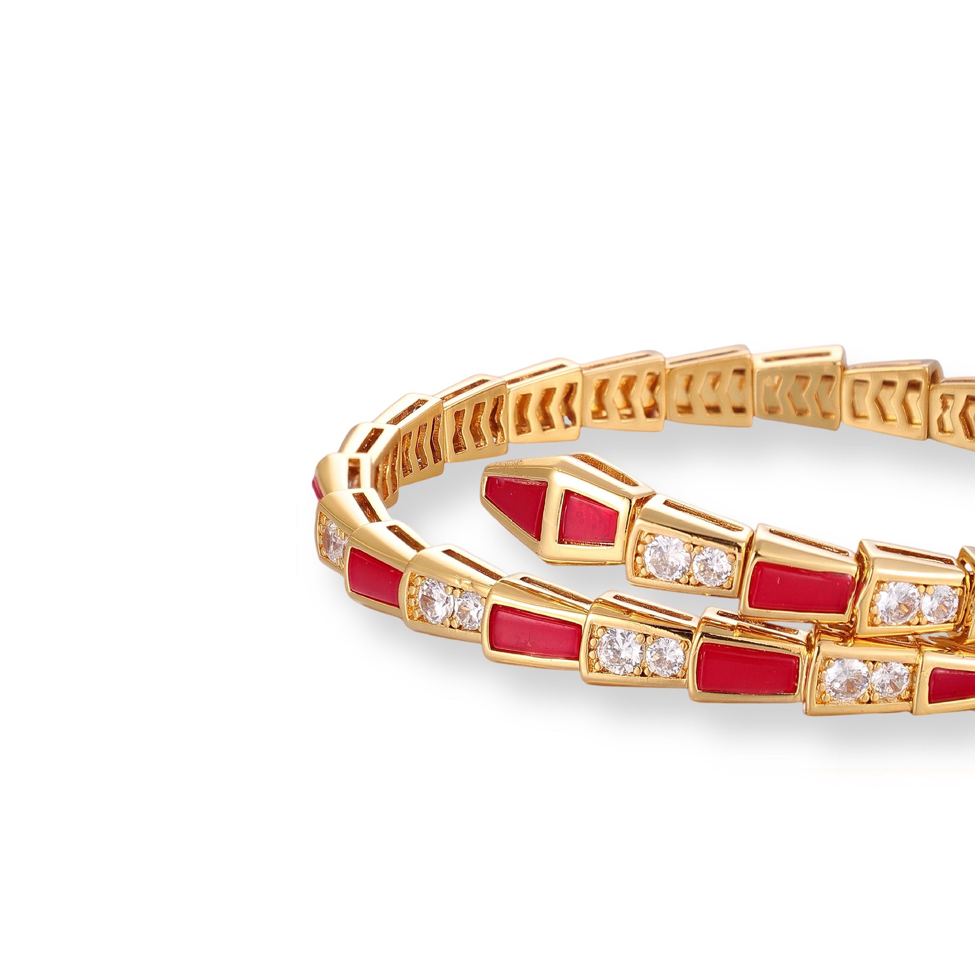 Udelgard 18K Gold Snake Bangle