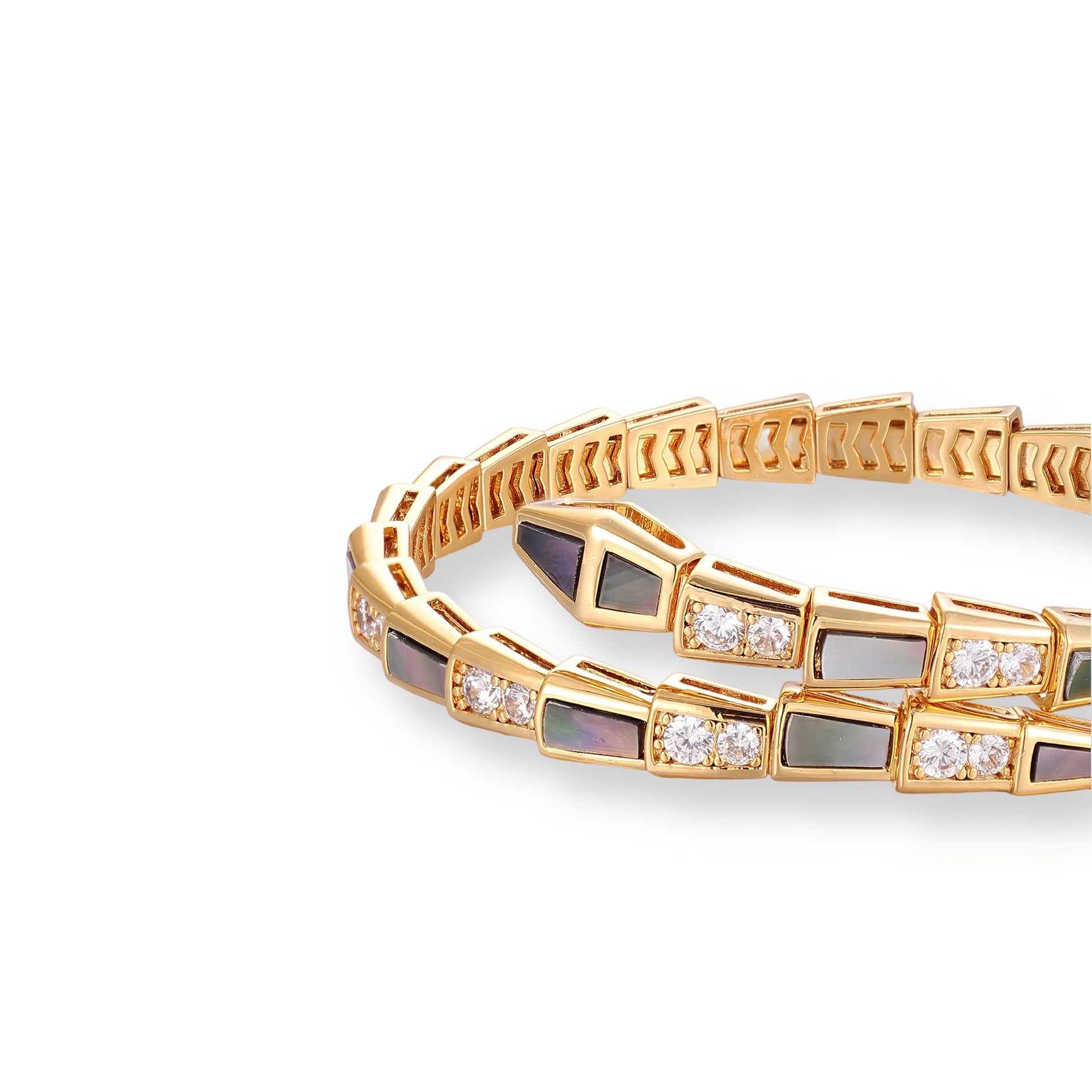 Udelgard 18K Gold Snake Bangle