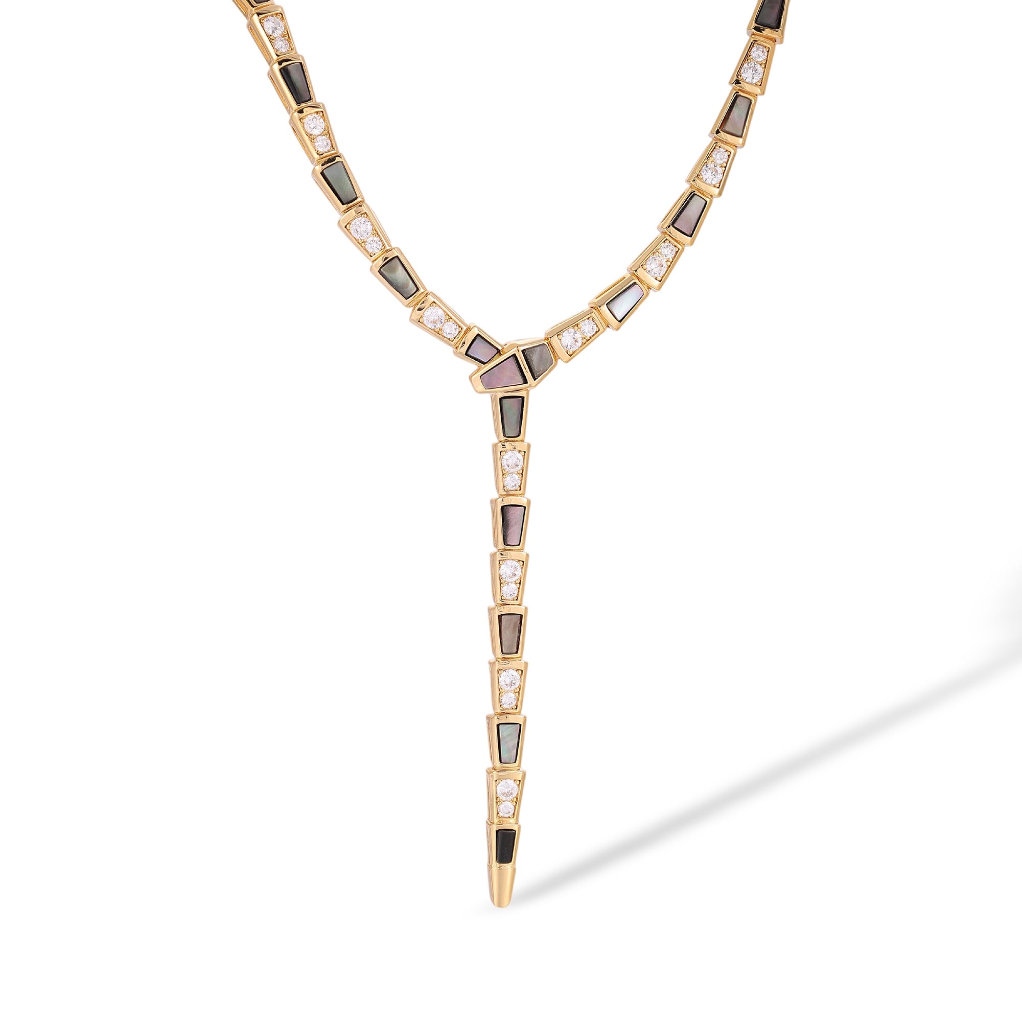 Udelgard 14K Gold Snake Y Shape Necklace