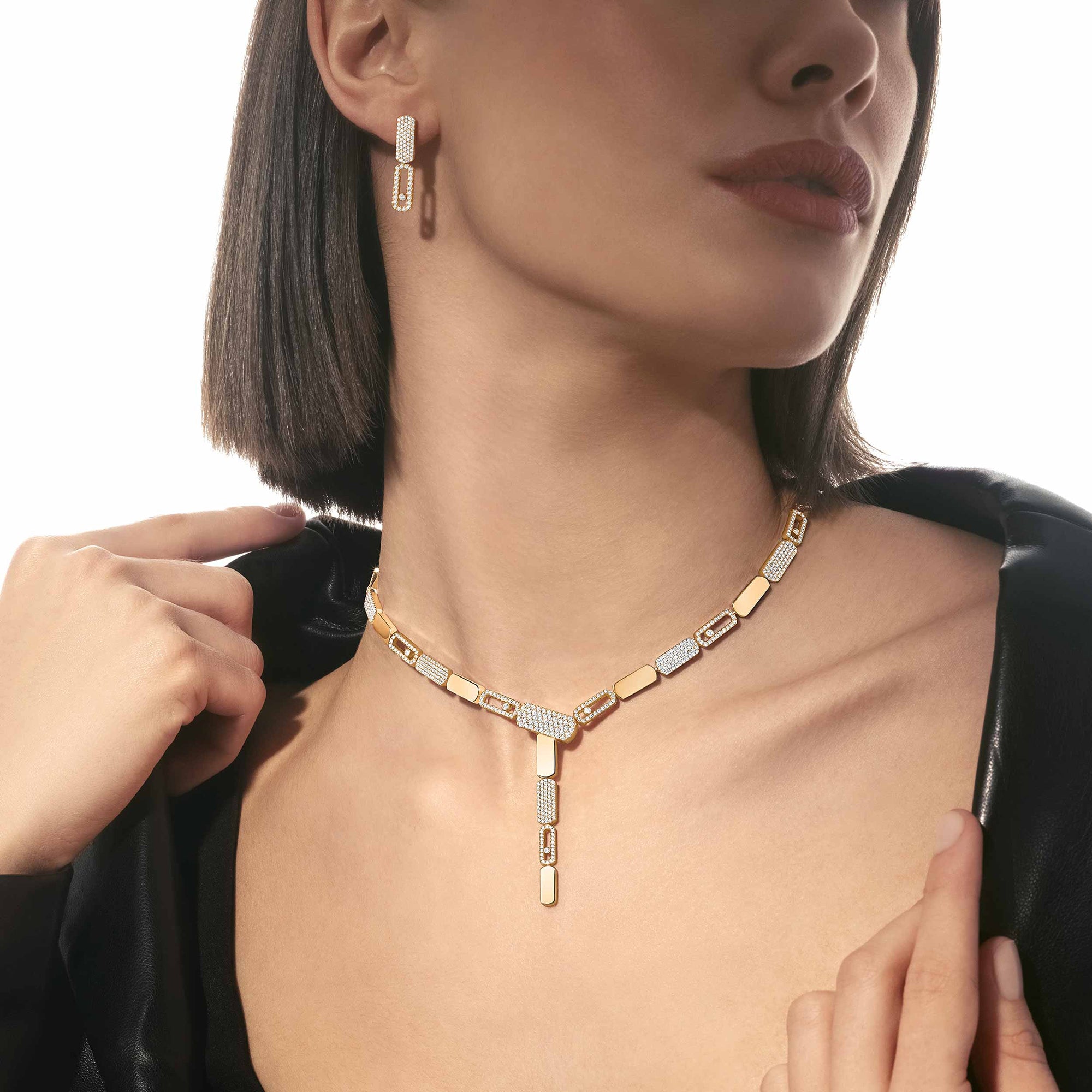 Veronika 14K Yellow Gold Rectangular Necklace