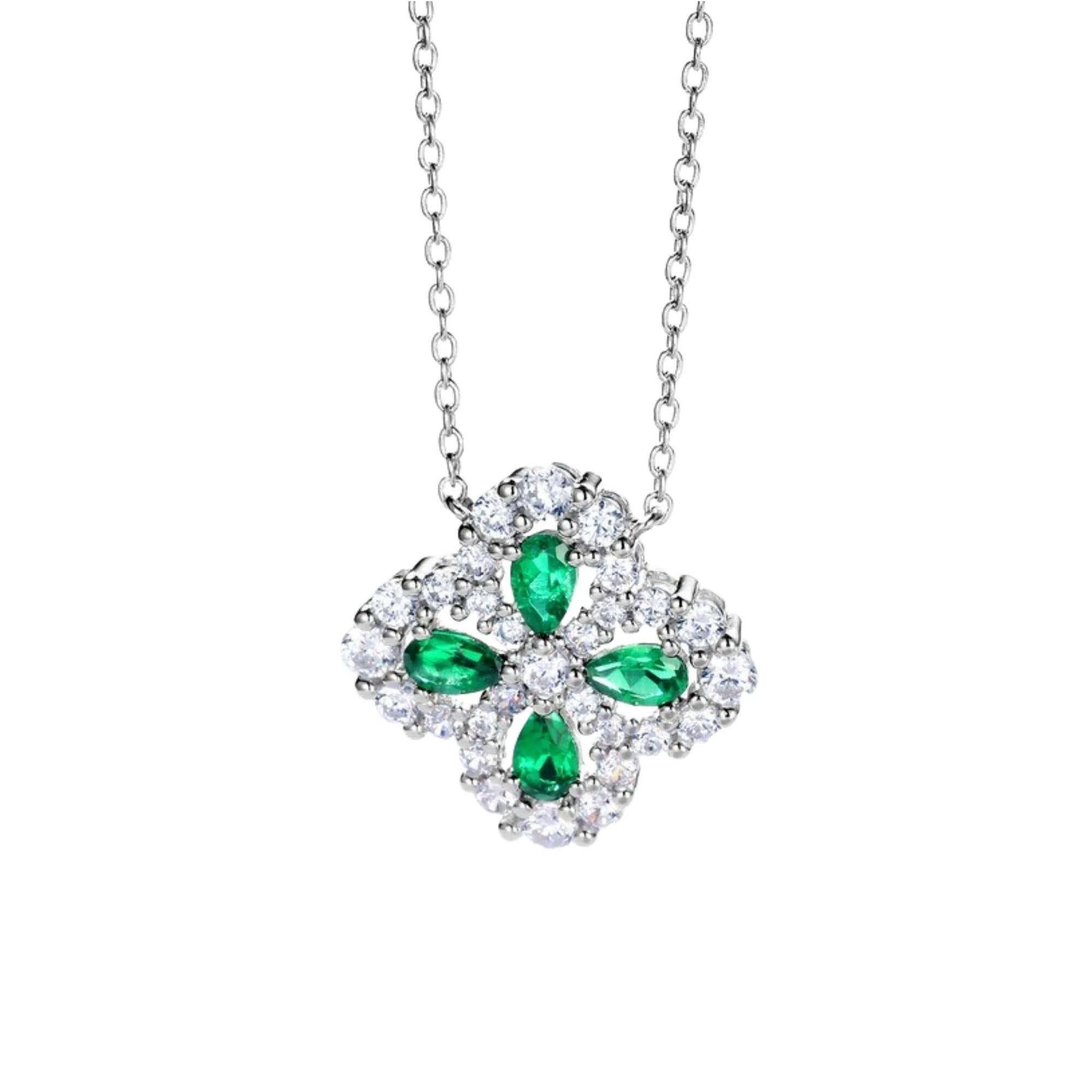 Victoire Emerald Green Trèfle Necklace
