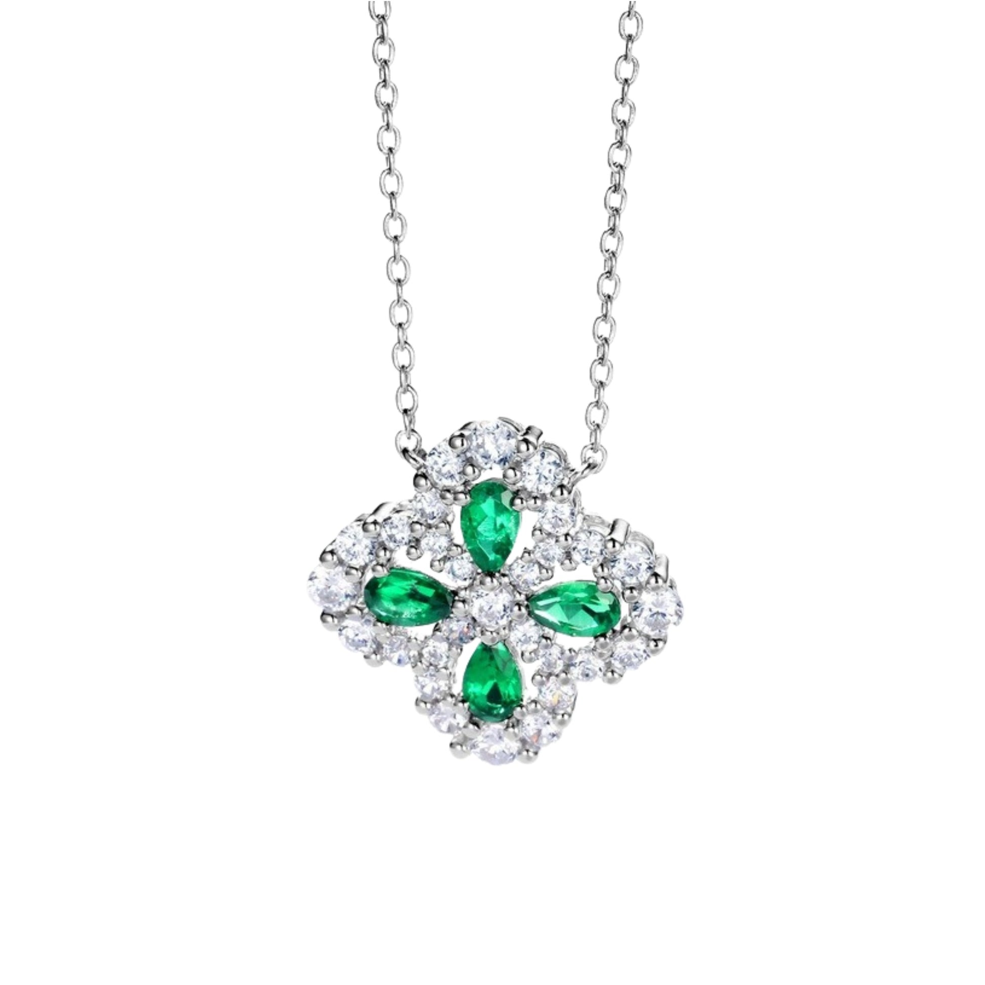 Victoire Emerald Green Trèfle Necklace