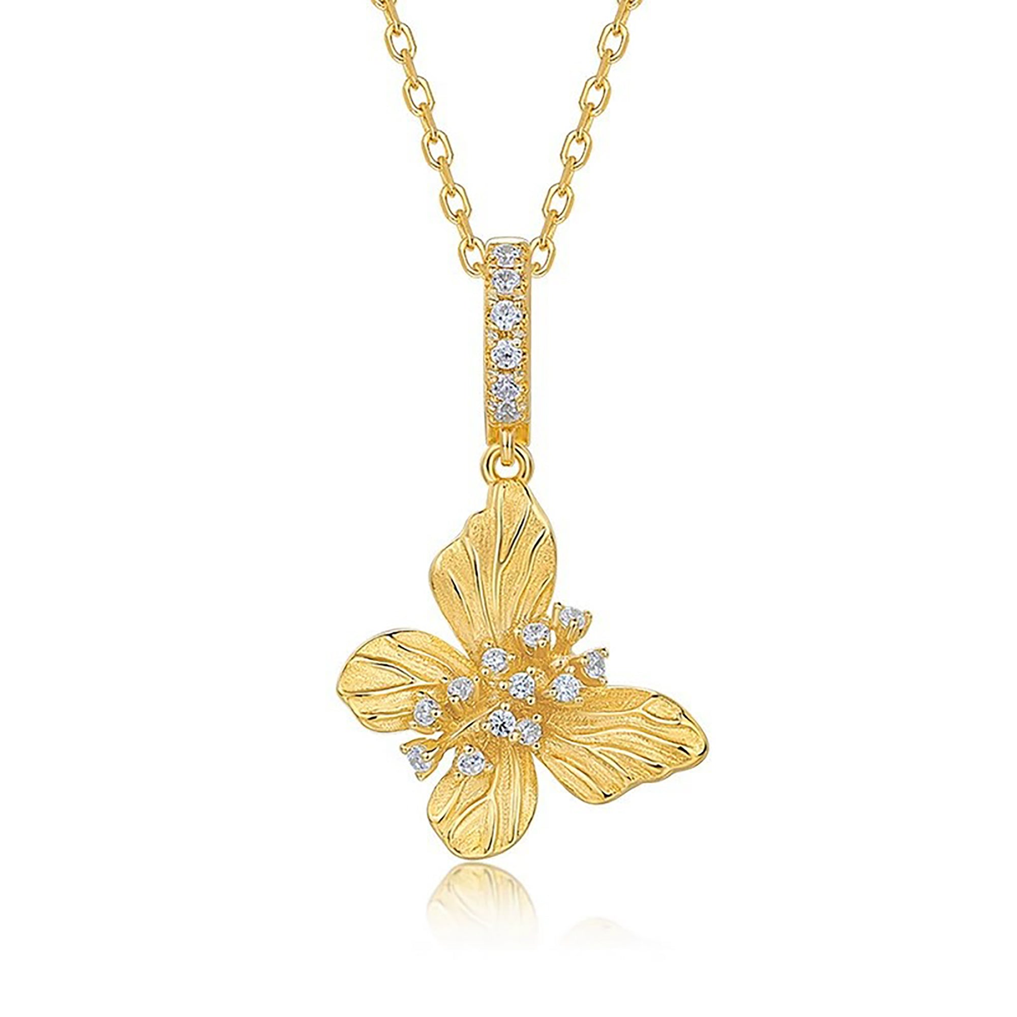 Virginia 10K Gold Butterfly Necklace