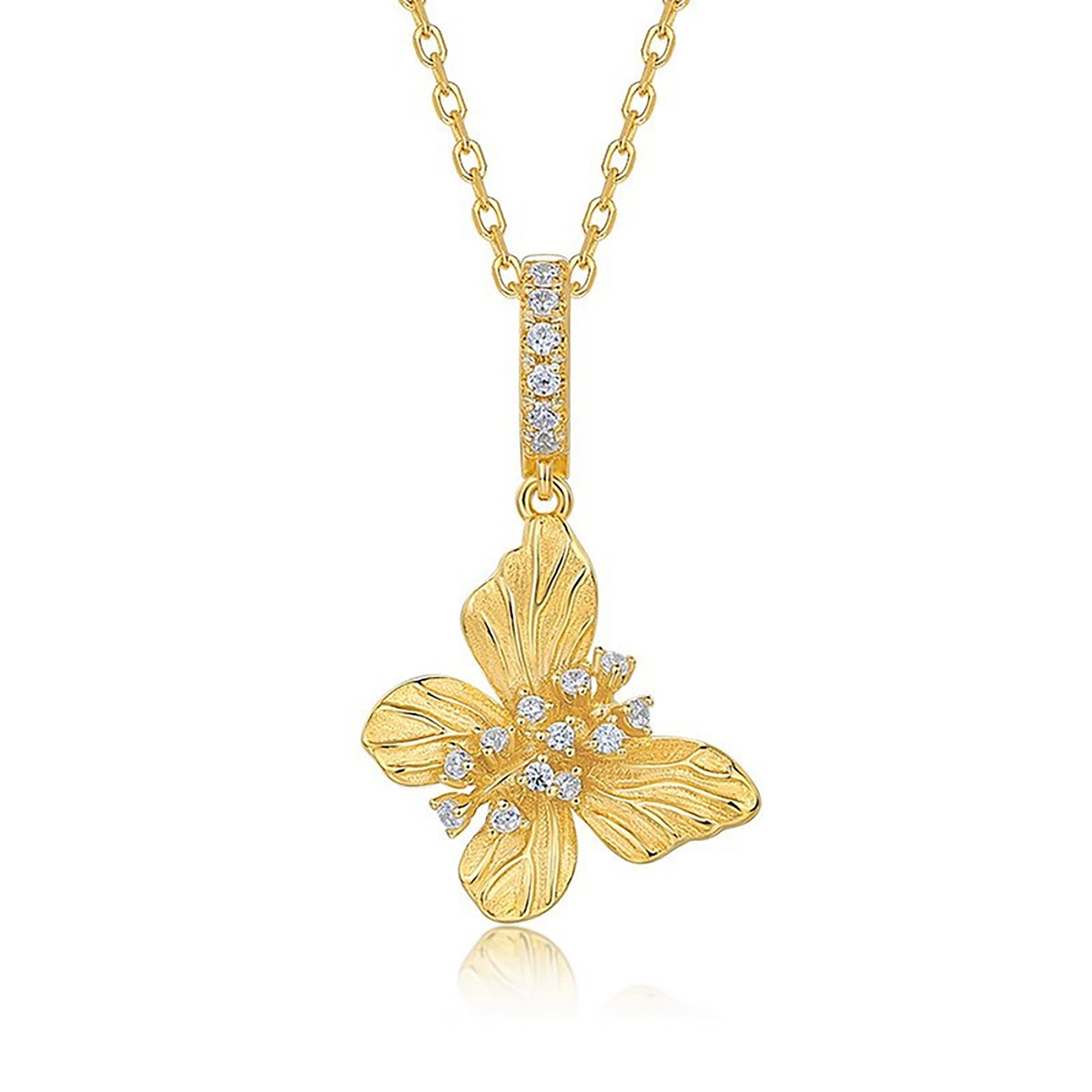 Virginia 10K Gold Butterfly Necklace