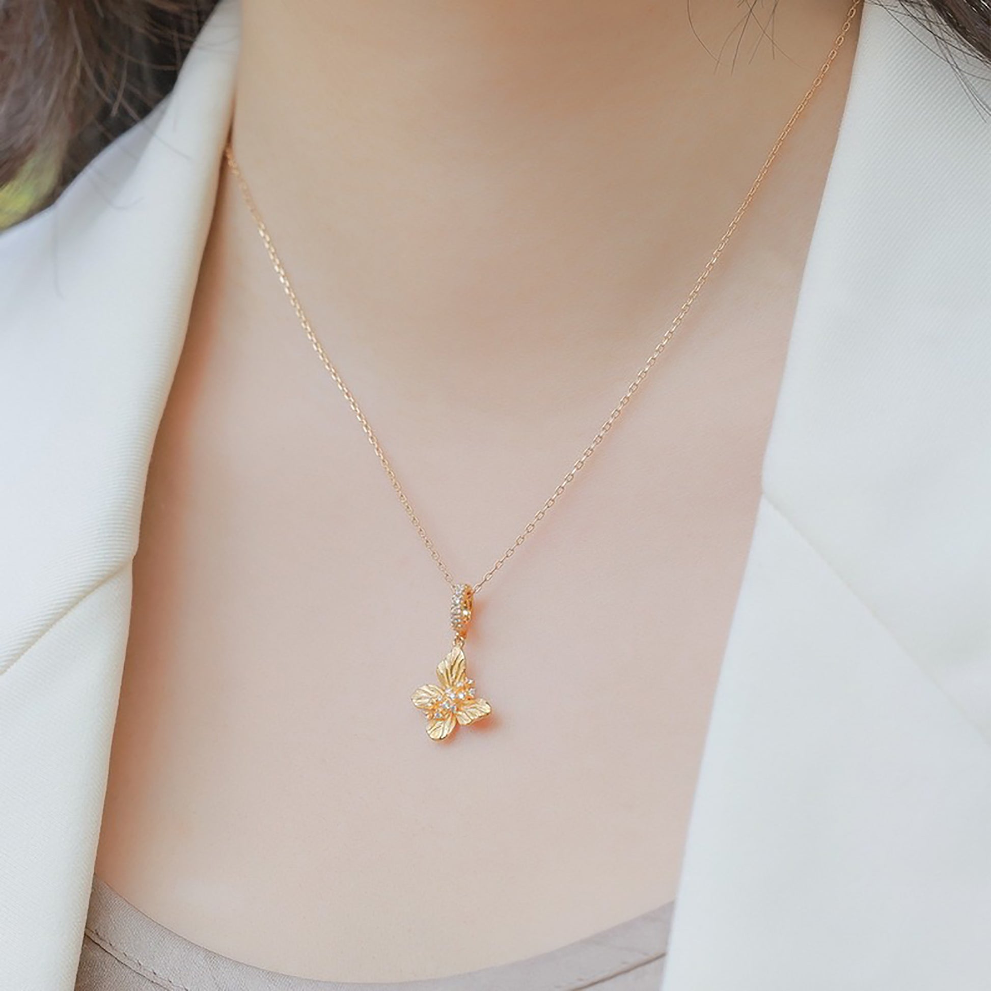 Virginia 10K Gold Butterfly Necklace