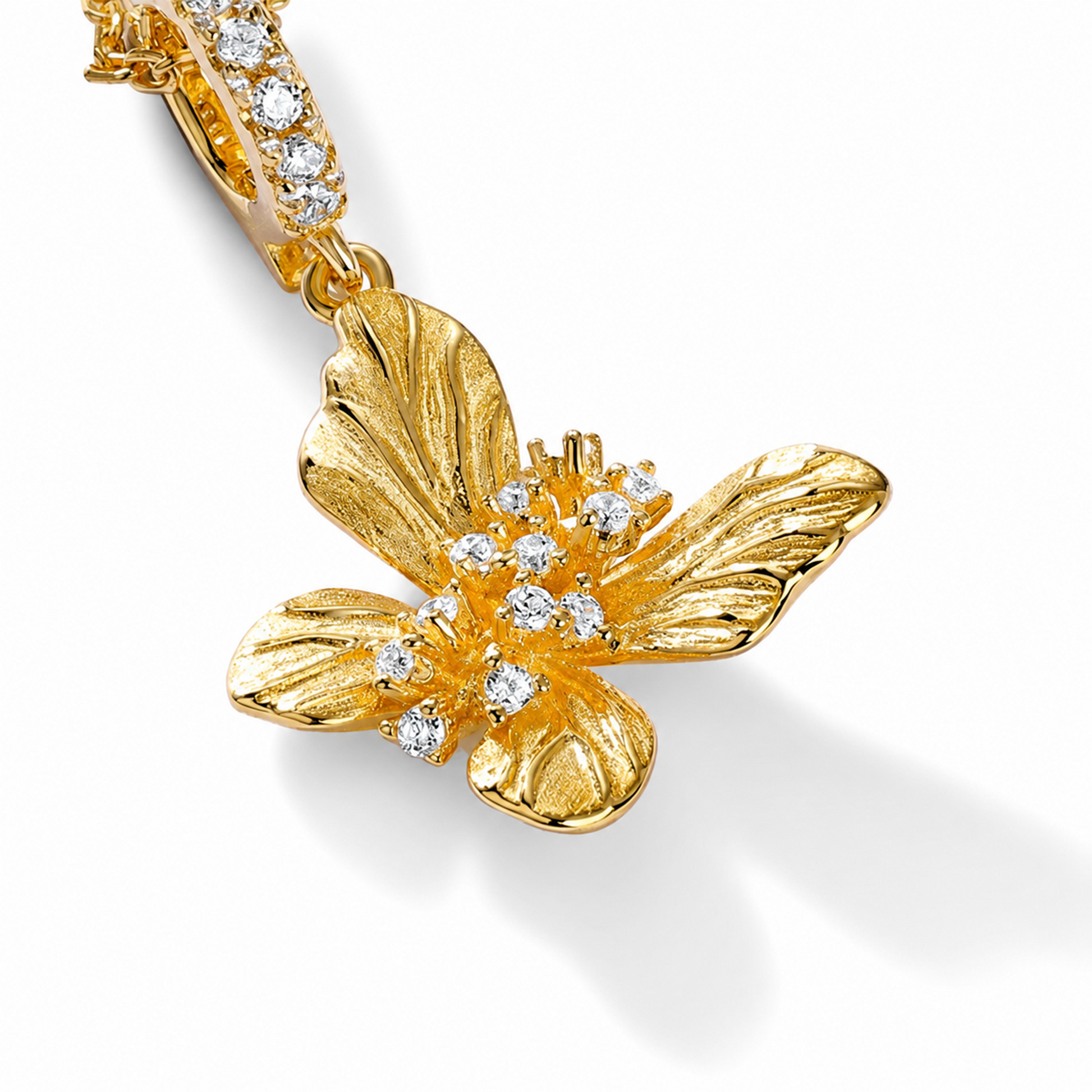 Virginia 10K Gold Butterfly Necklace