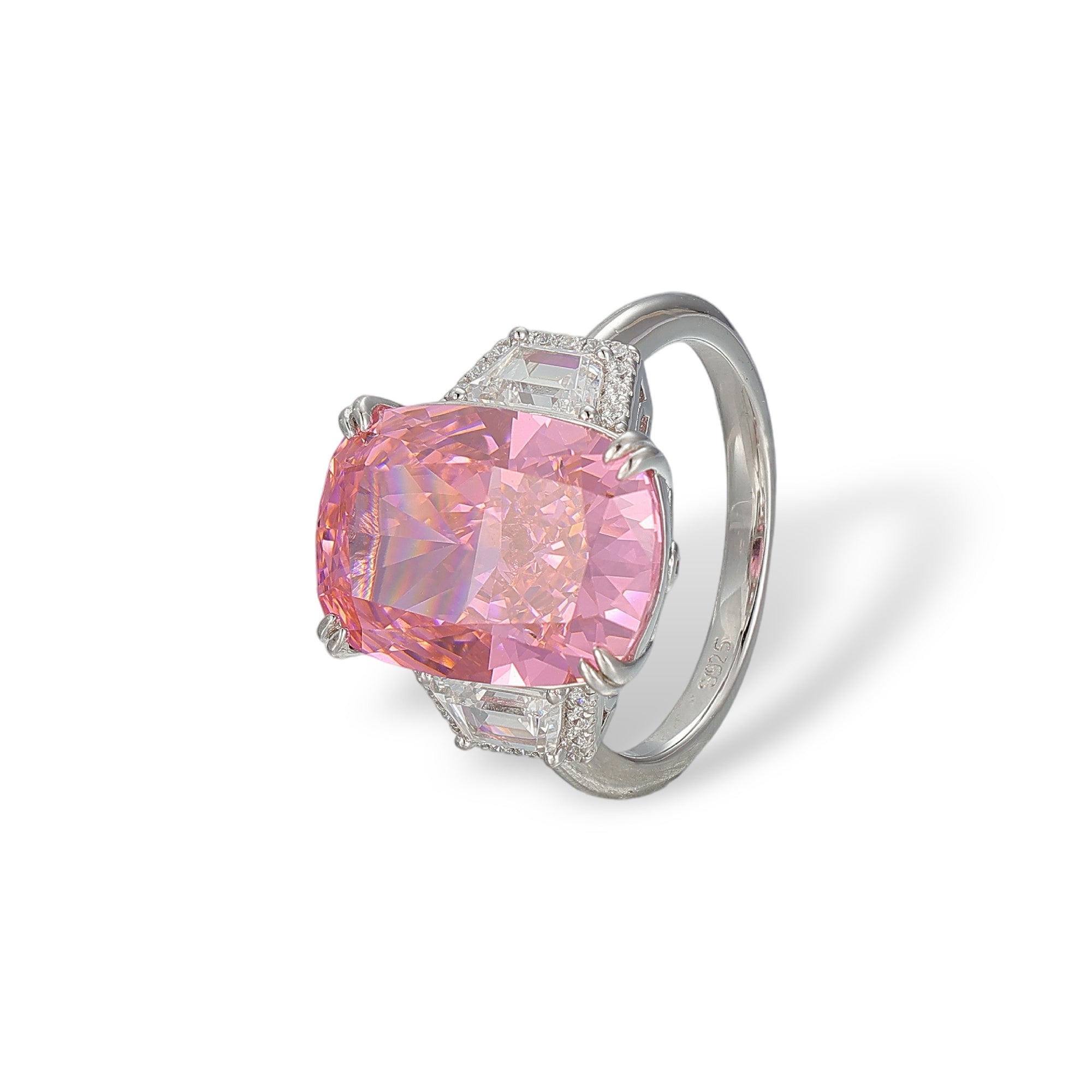 Vivian Pink Cushion Ring
