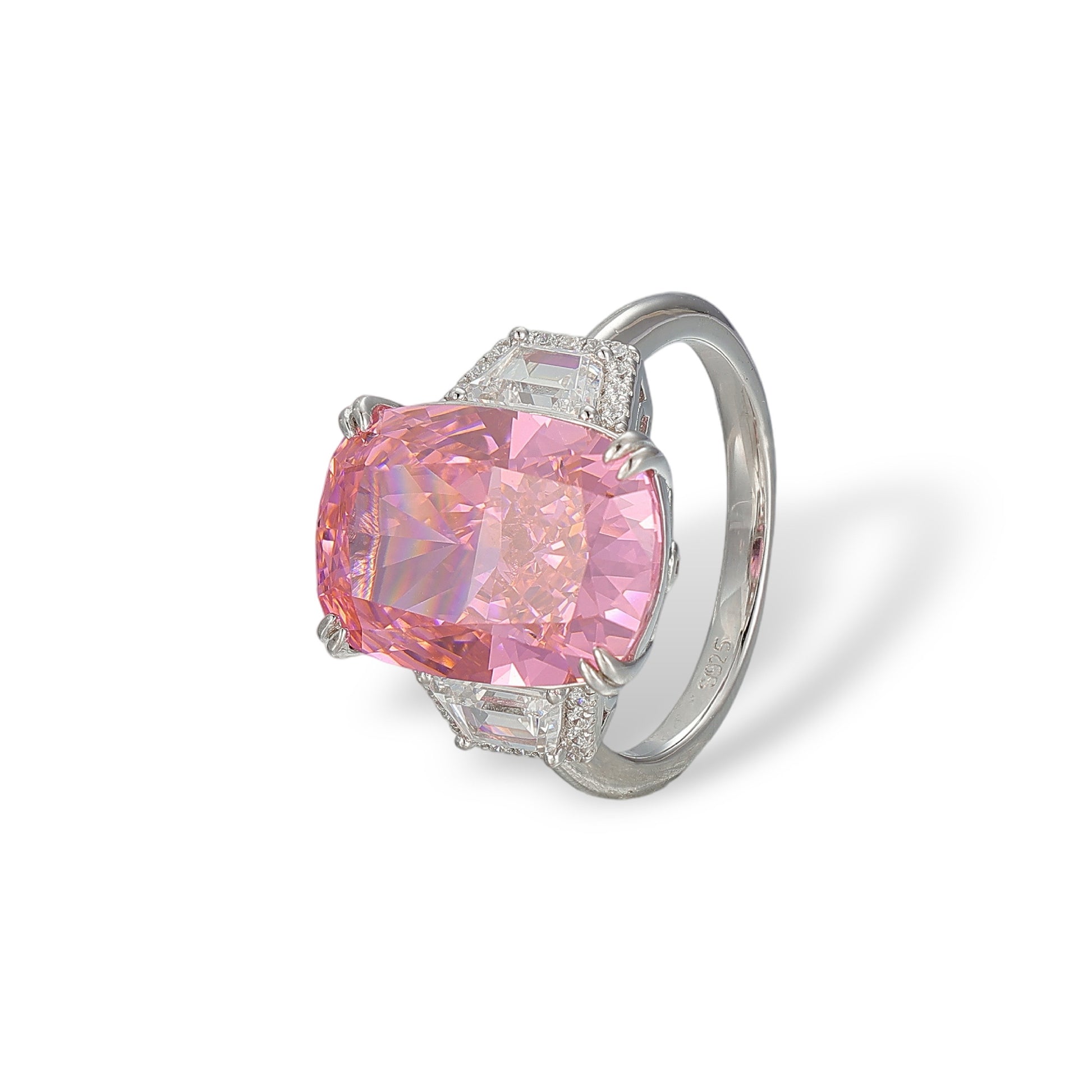 Vivian Pink Cushion Ring