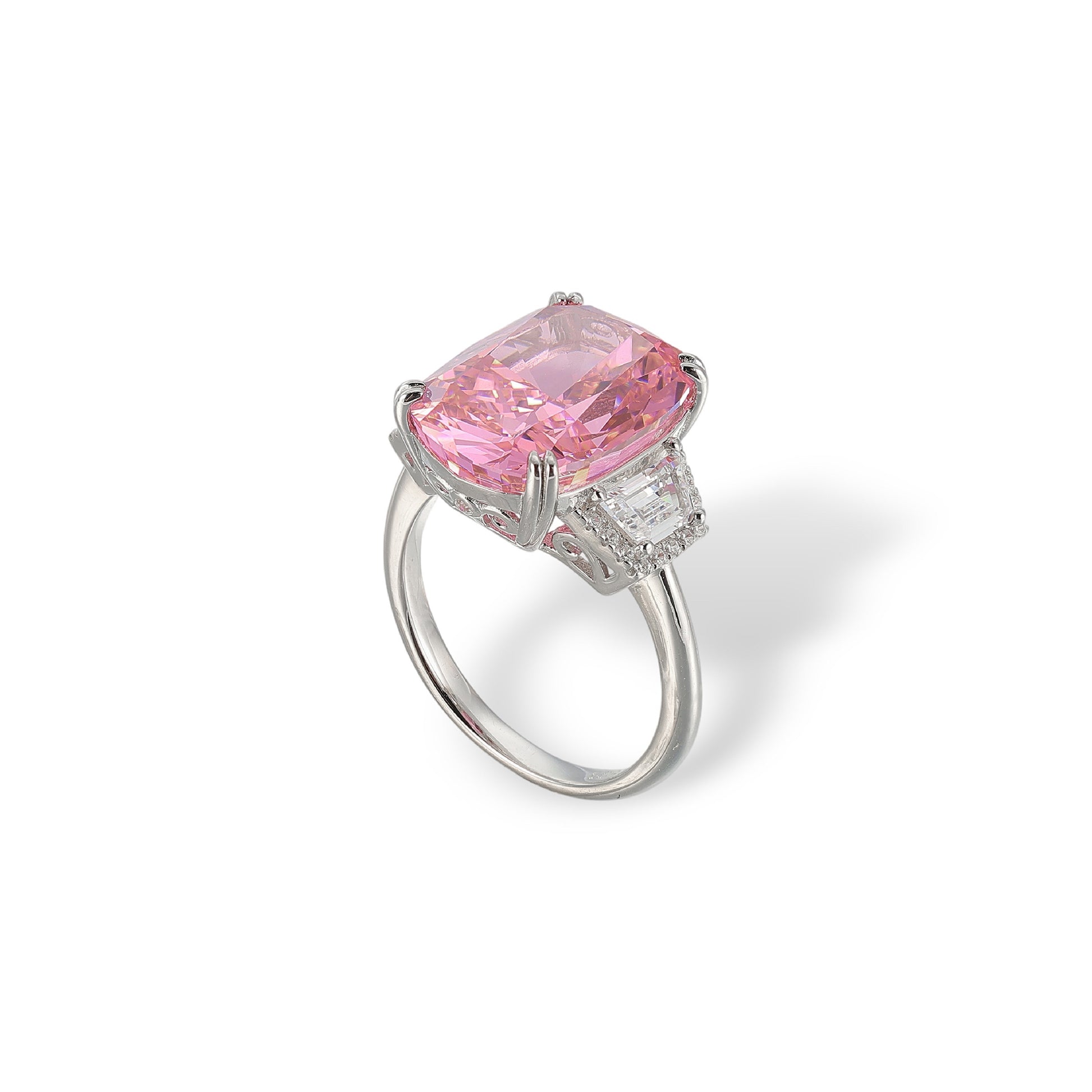 Vivian Pink Cushion Ring