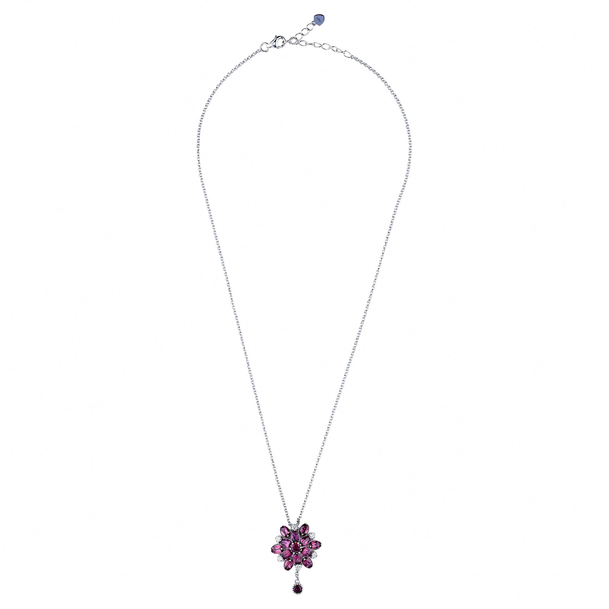 Viviane  Blooming Flower Red Necklace