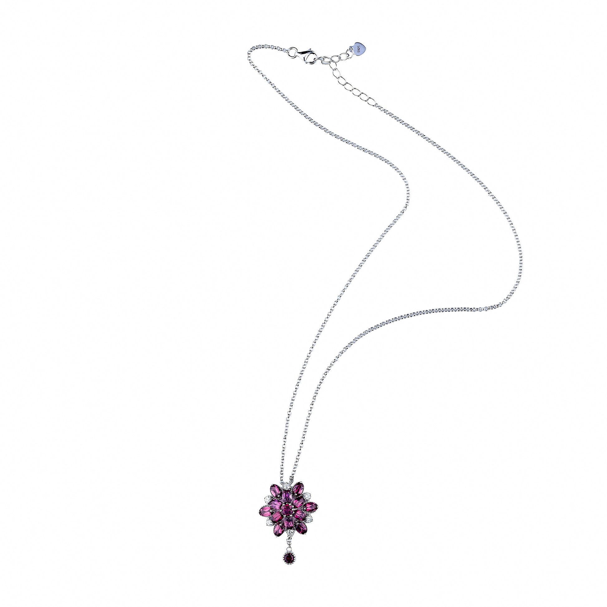Viviane  Blooming Flower Red Necklace