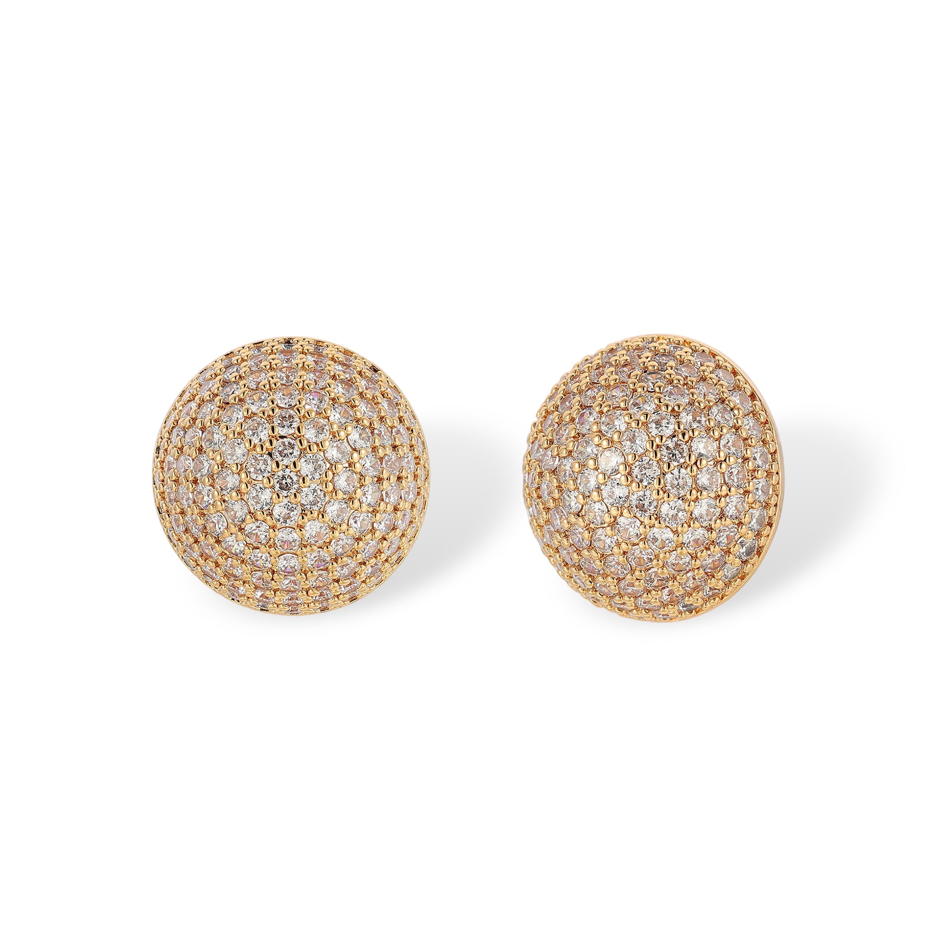 Wencke 14K Gold Half Sphere Stud Earrings