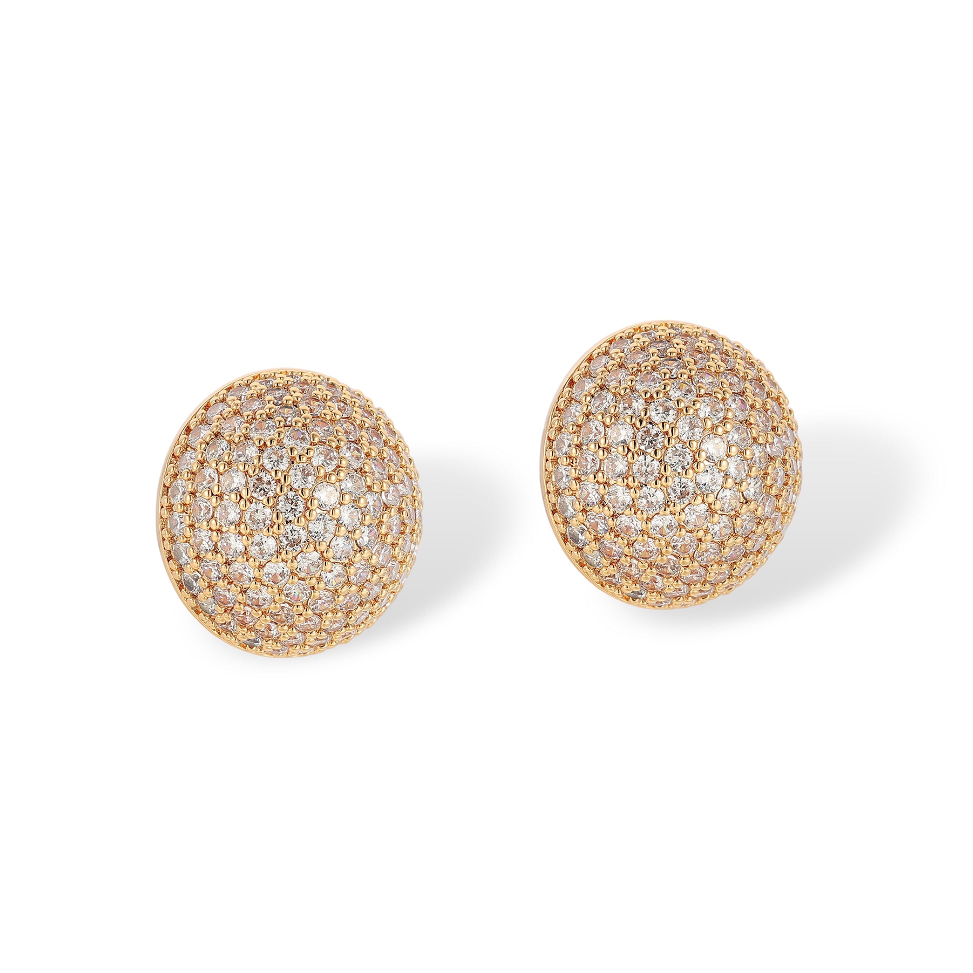 Wencke 14K Gold Half Sphere Stud Earrings