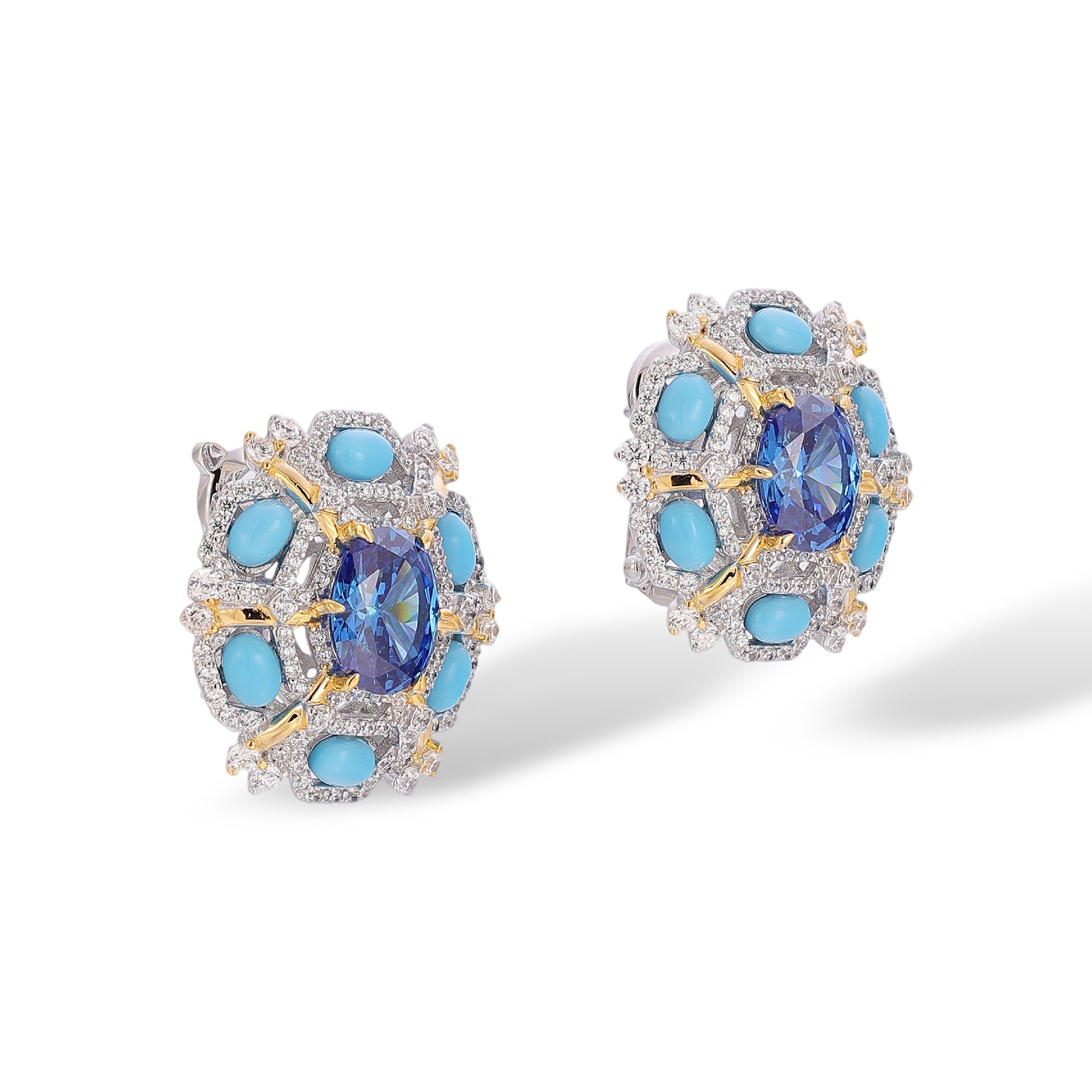 Wenke Turquoise Floral Earrings