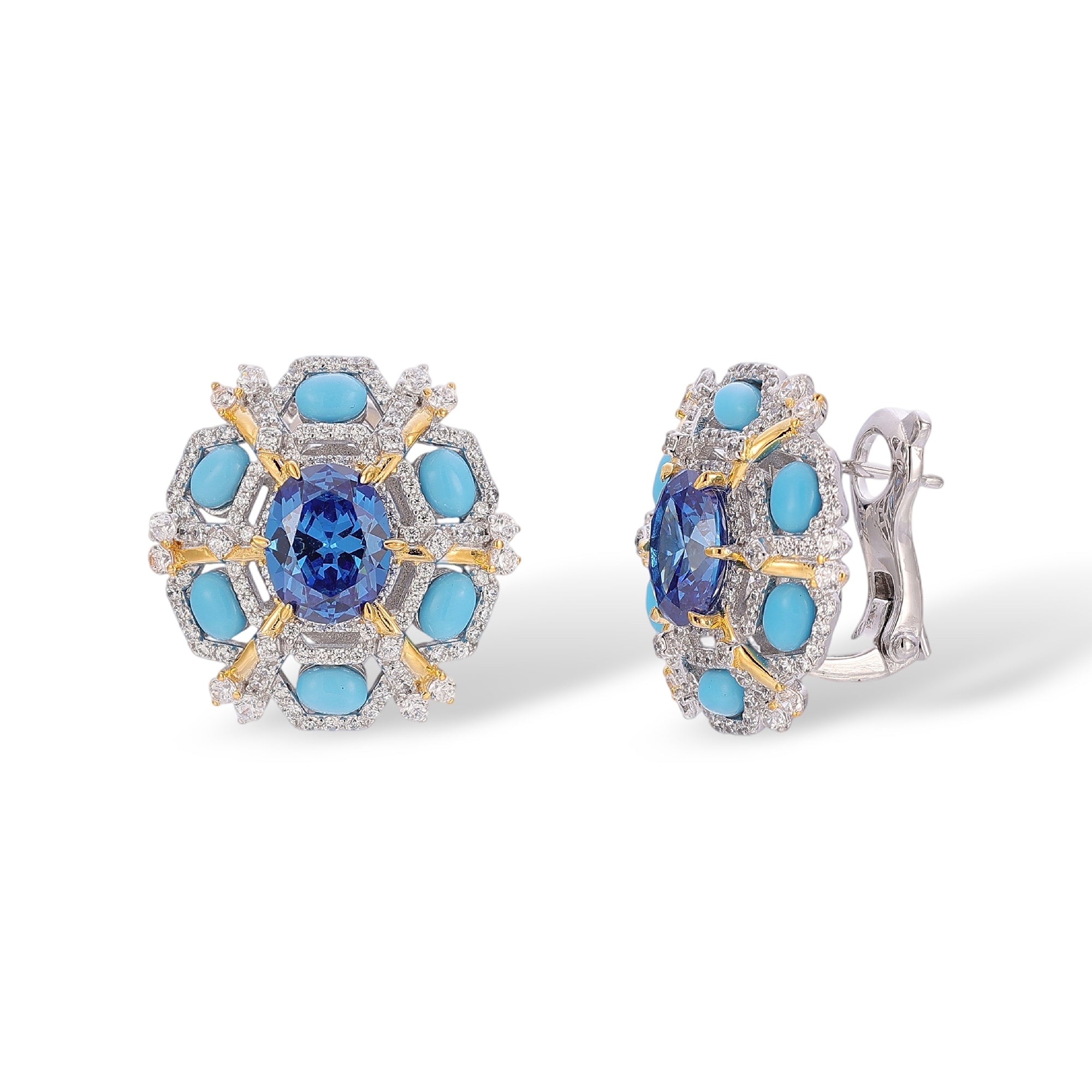 Wenke Turquoise Floral Earrings