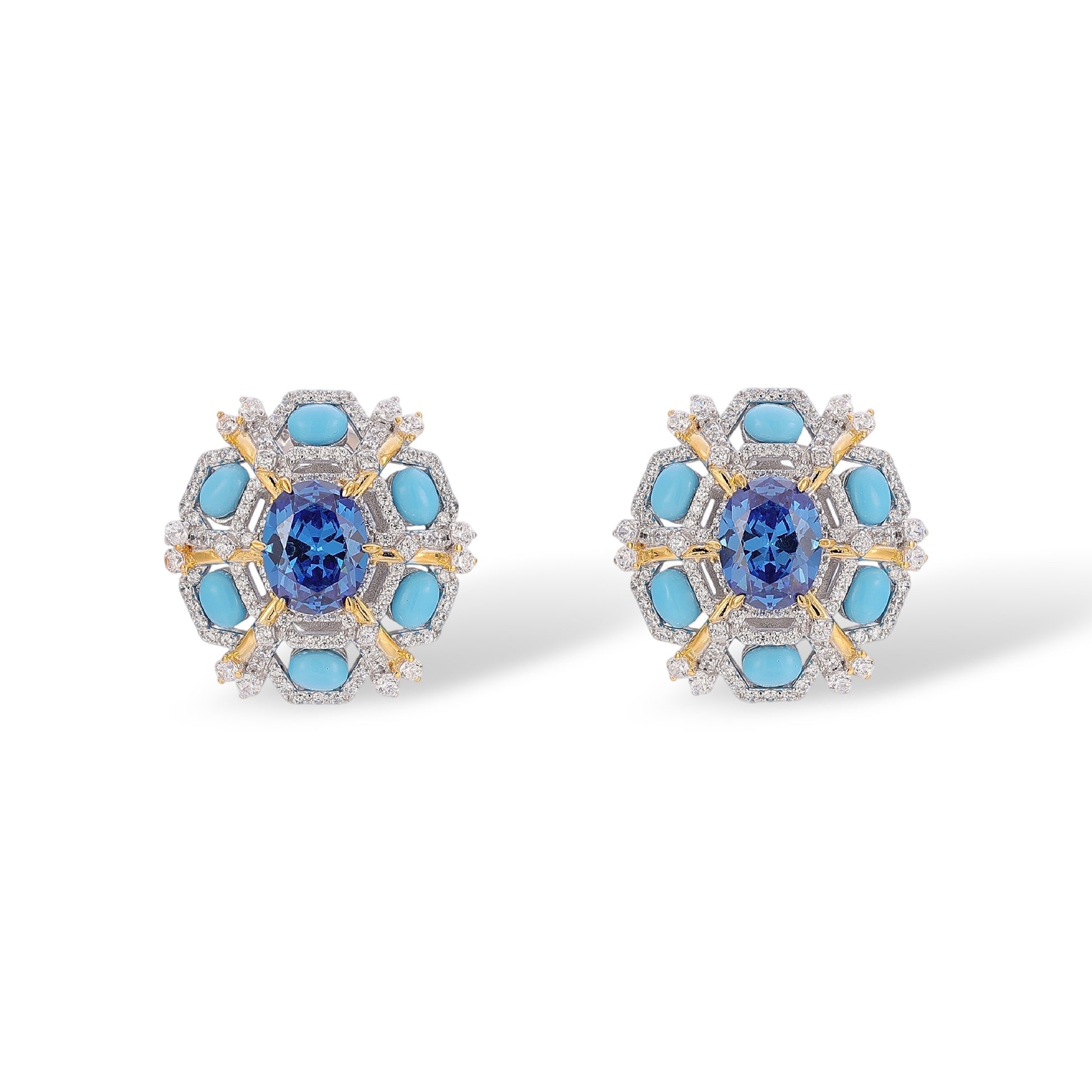 Wenke Turquoise Floral Earrings