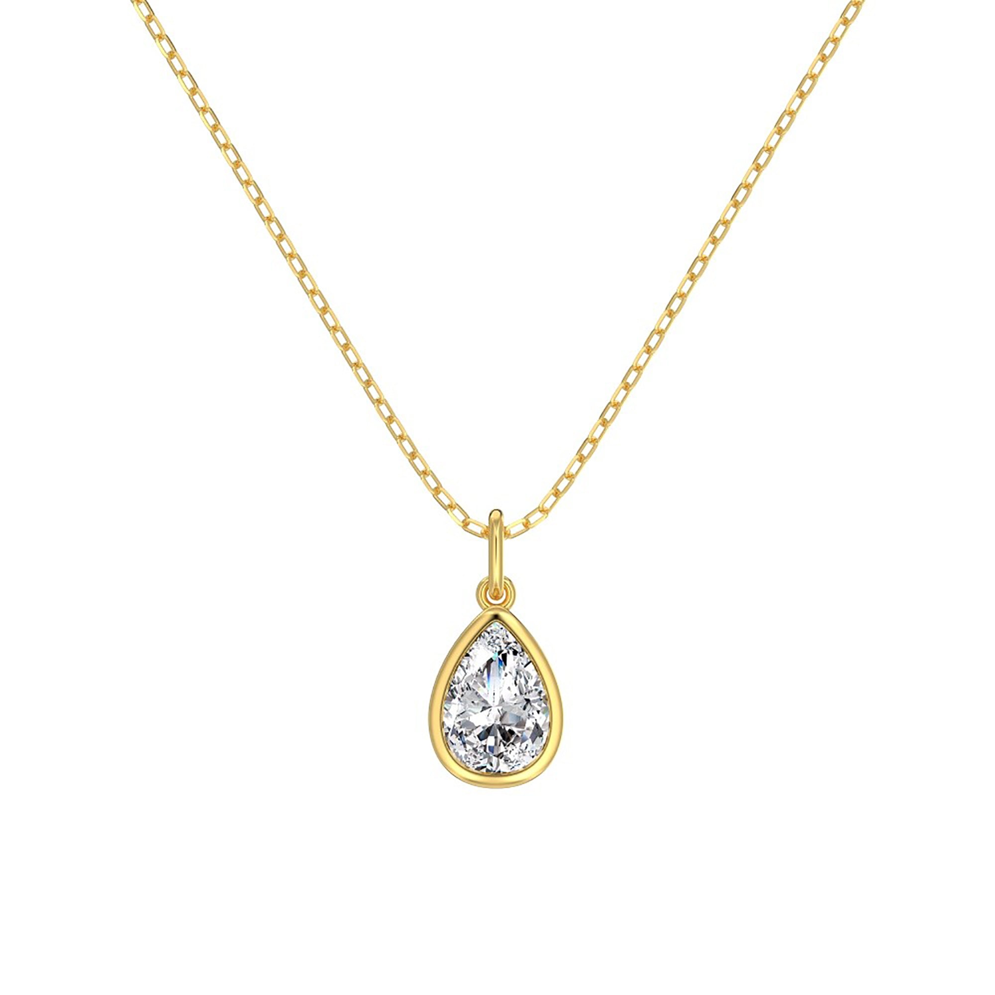Werdhild 18K Gold Teardrop Necklace