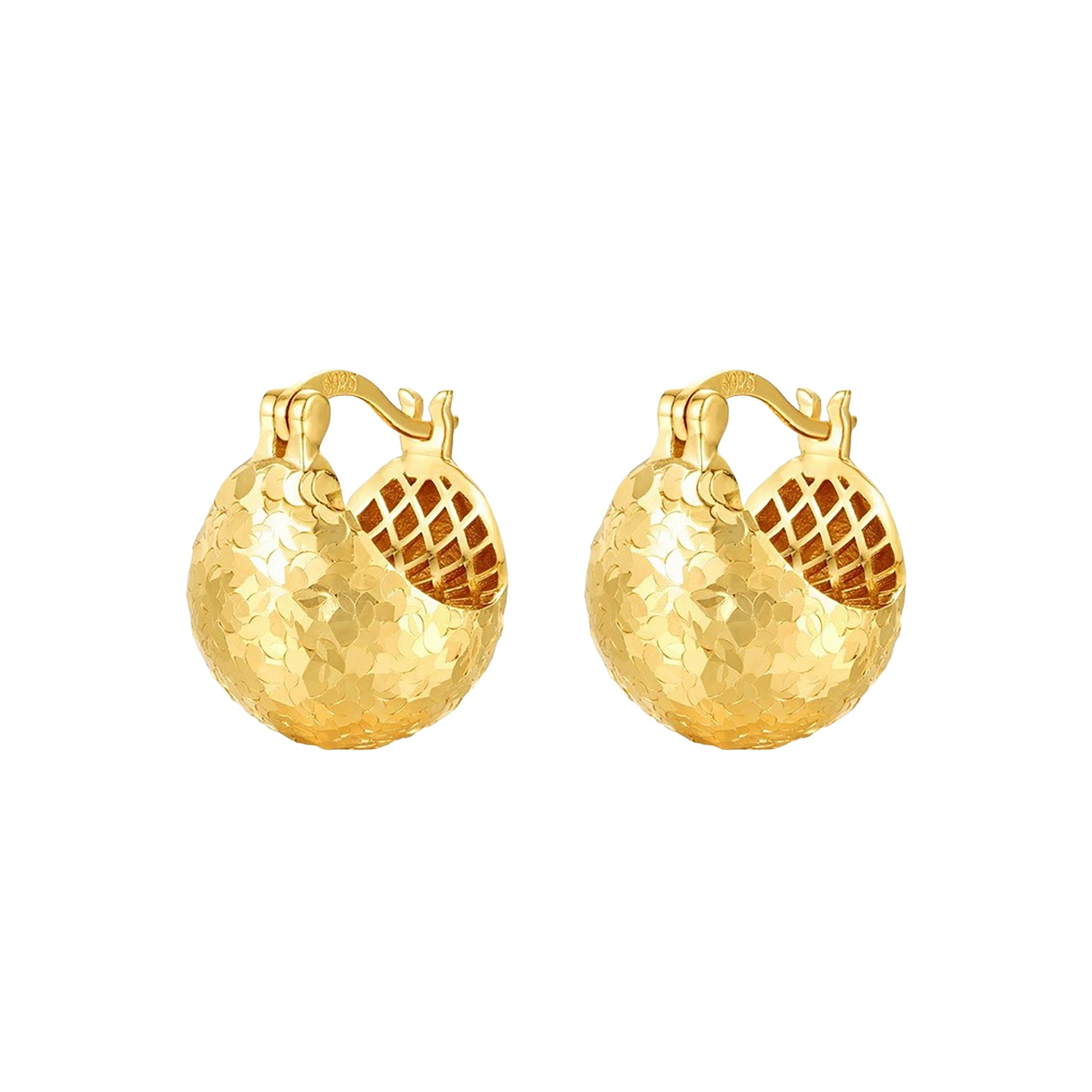 Wiebke 14K Gold Half-Sphere Earrings
