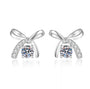 Wiltrud White Butterfly Bow Earrings