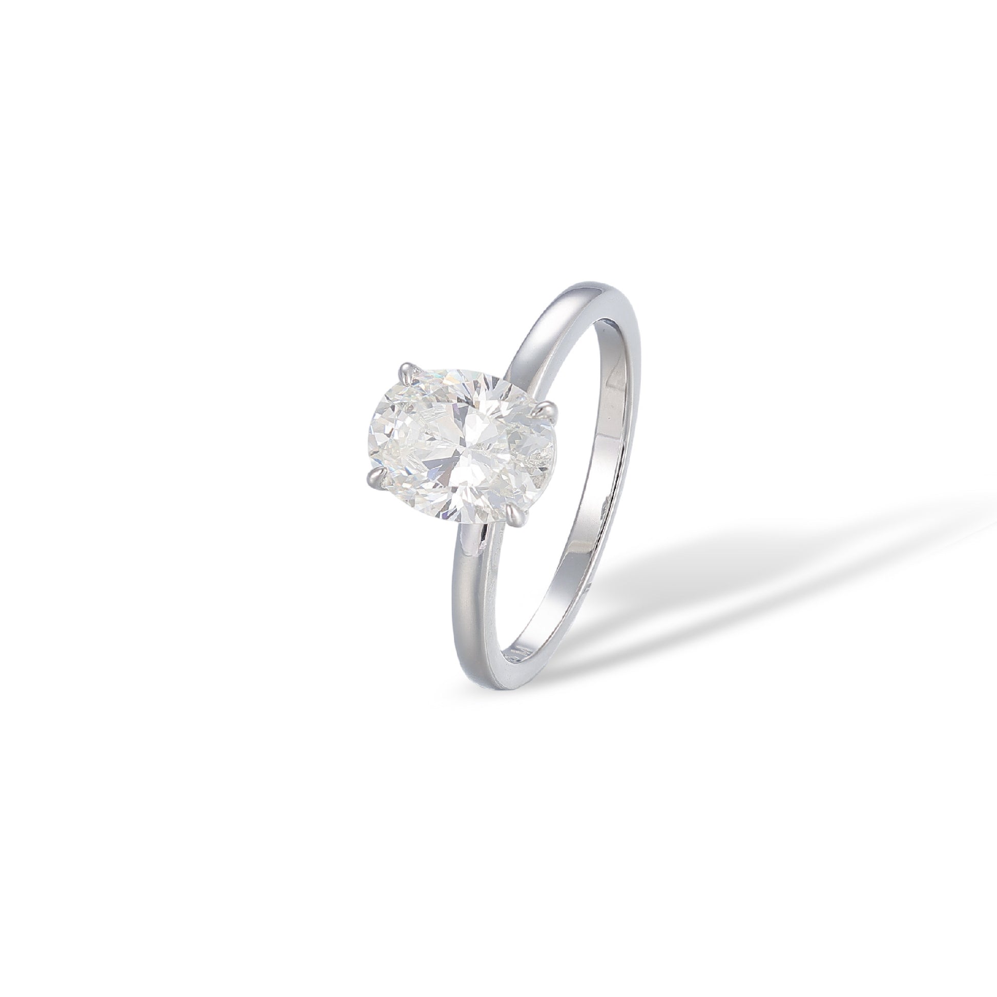 Yasmin White Oval Teardrop Ring Set
