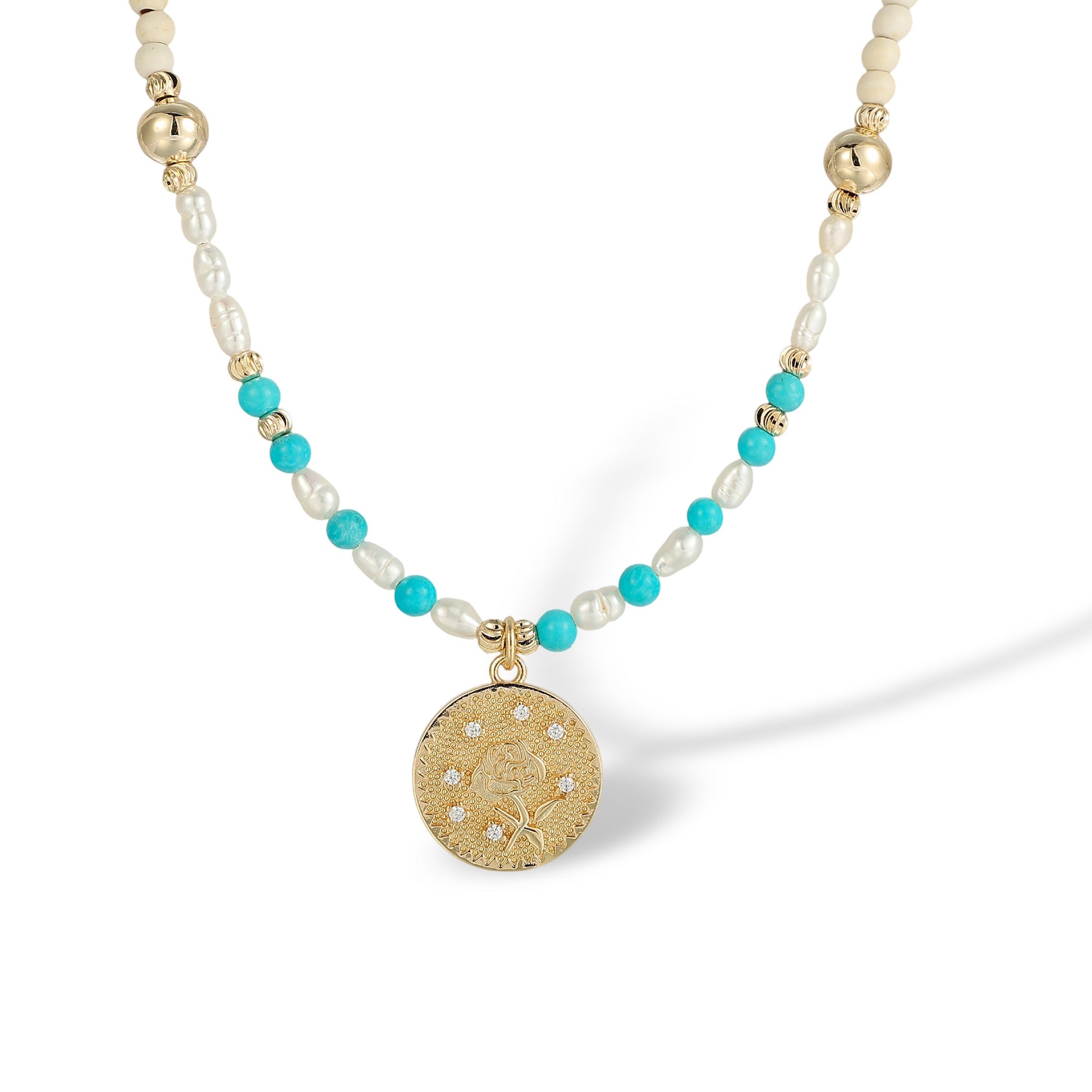 Ylvie Multicolor Floral Pearl Necklace