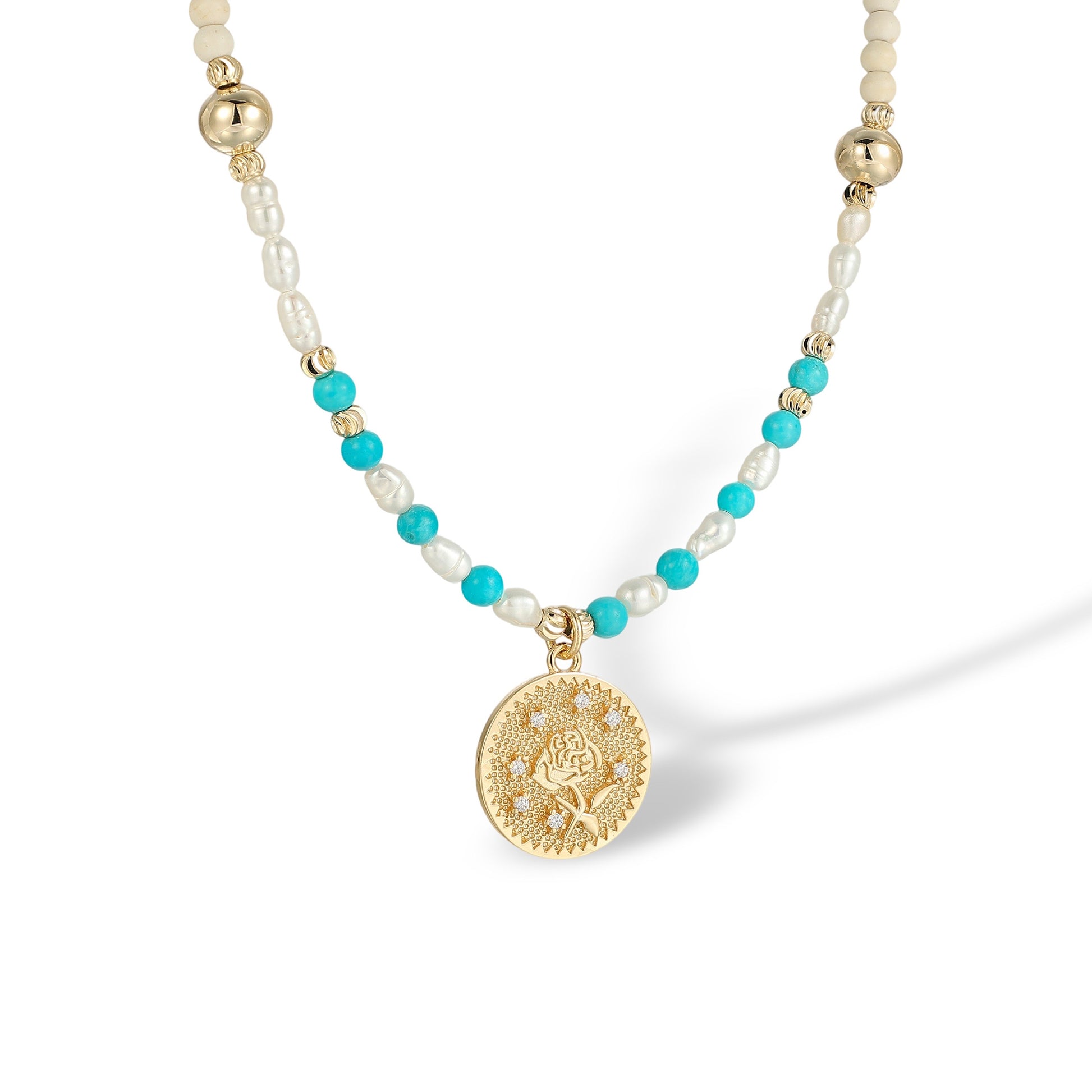 Ylvie Multicolor Floral Pearl Necklace