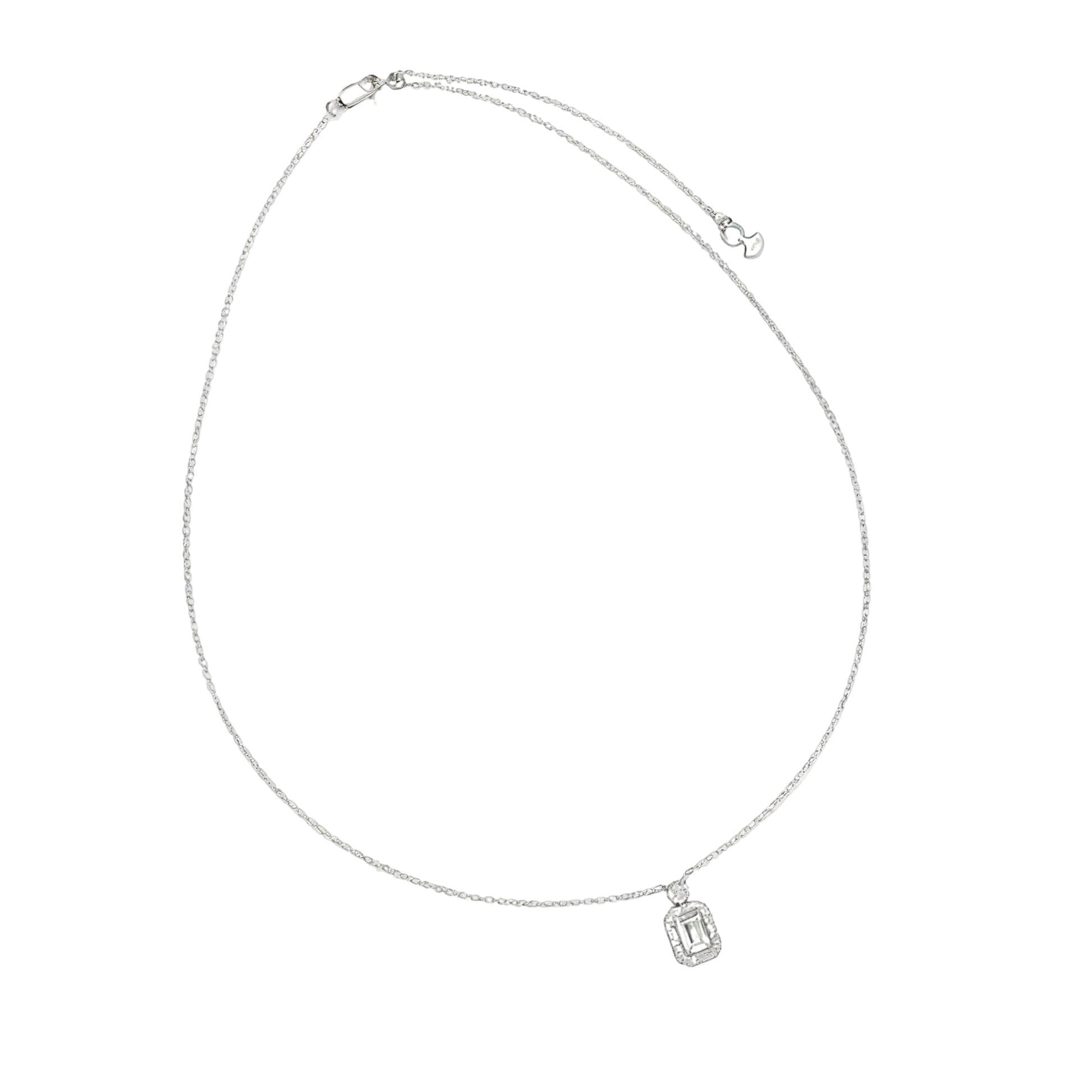 Zadie Rectangle White Necklace