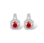Zéphyrine Ruby Round Necklace & Earrings Set