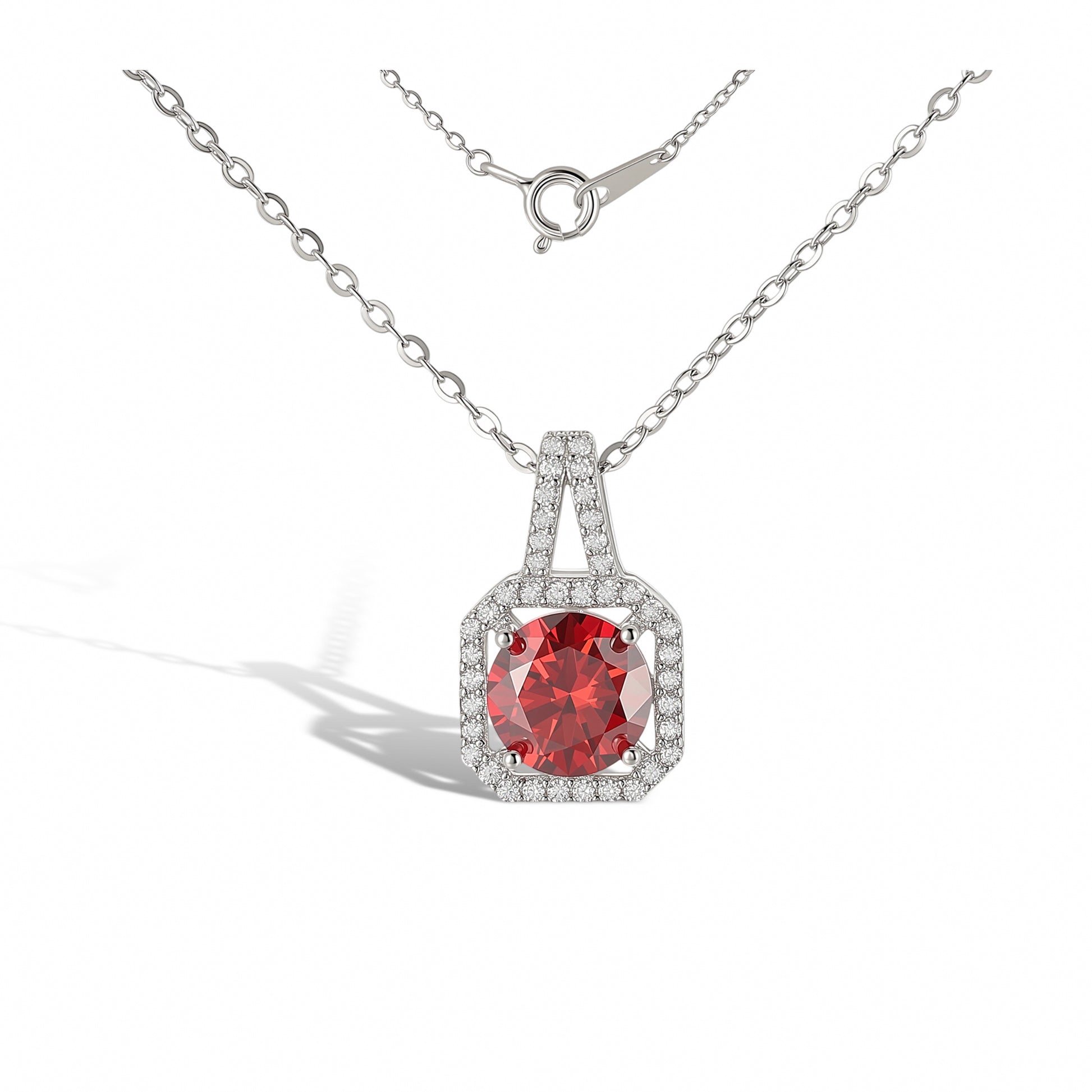 Zéphyrine Ruby Round Necklace Set