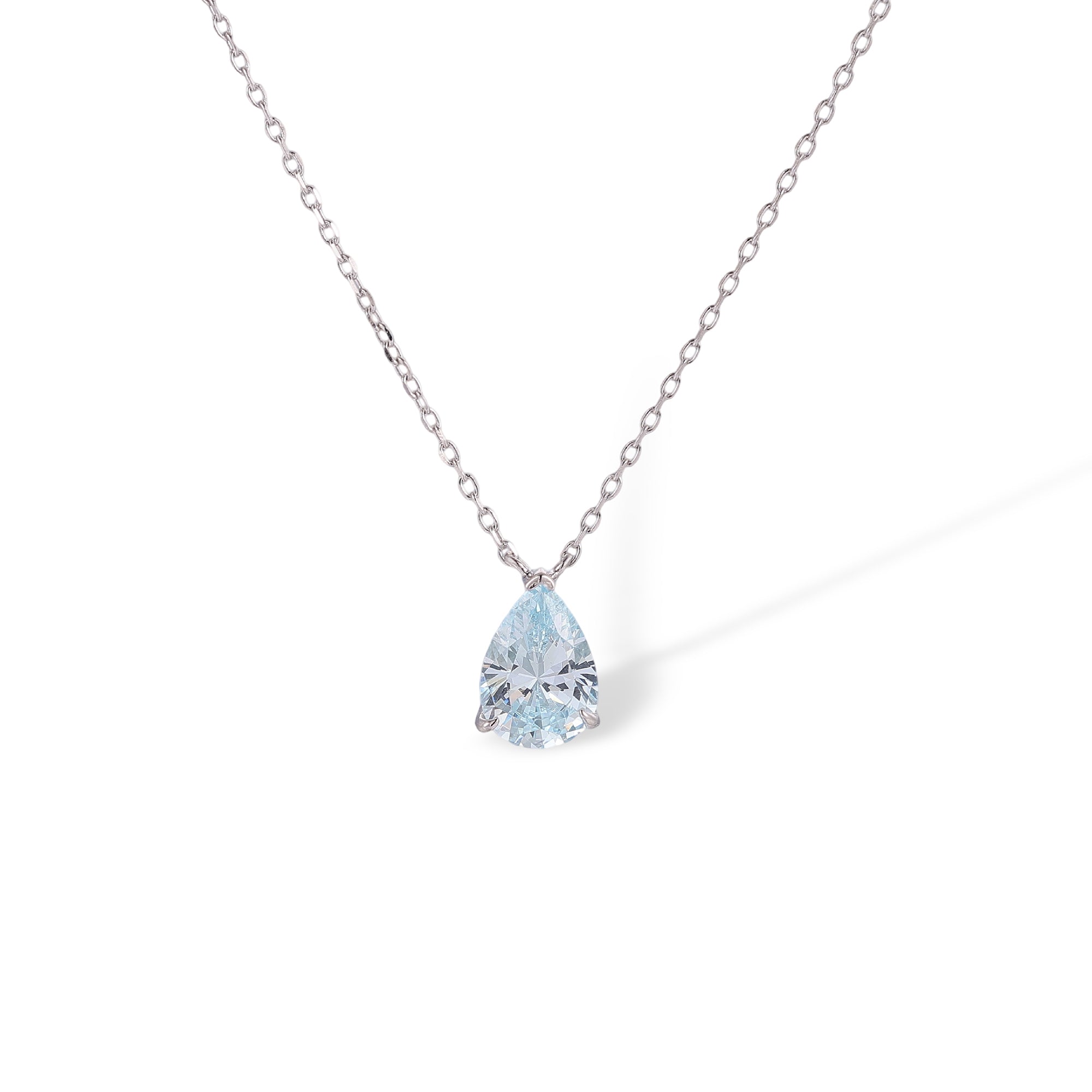 Zigrun Blue Teardrop Necklace