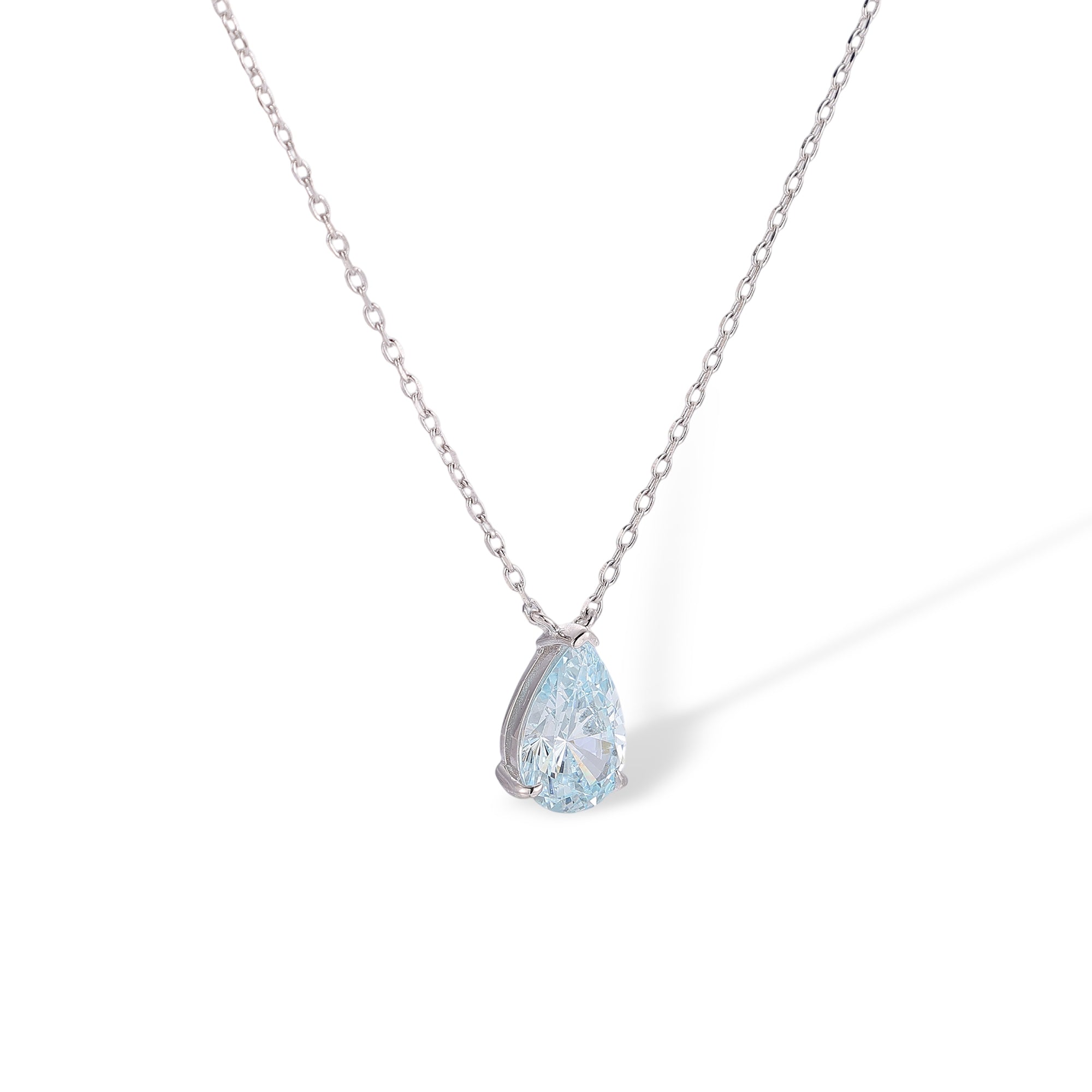 Zigrun Blue Teardrop Necklace